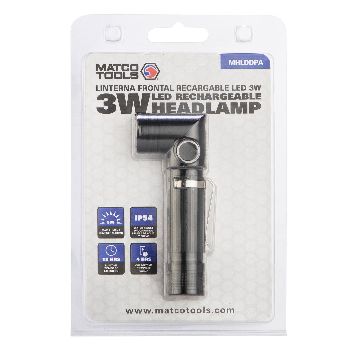 3W LED RECHARGEABLE HEADLAMP MHLDDPA | eBaydiy Tools - Image 4