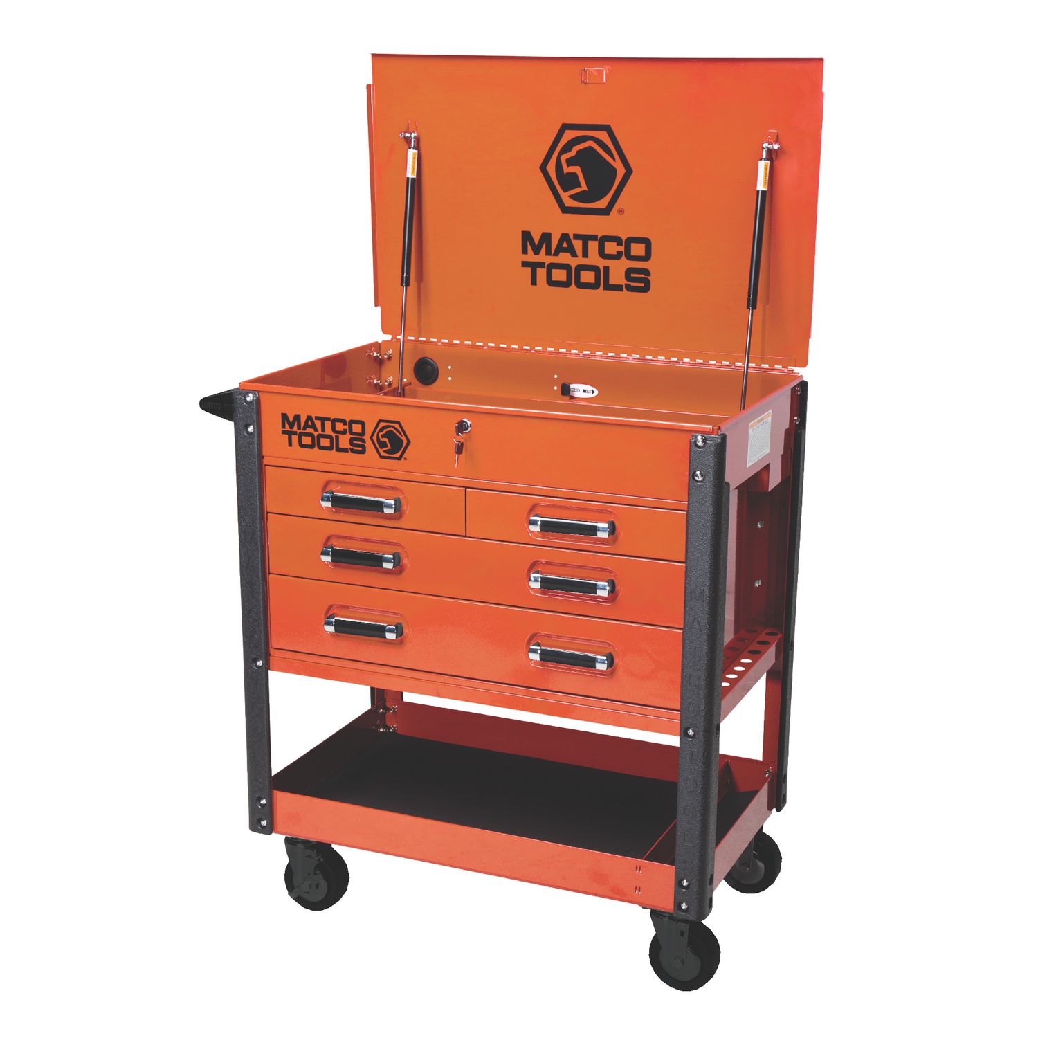MSC4 FOUR DRAWER CART (ORANGE/BLACK) MSC4ORNGQP | eBaydiy Tools