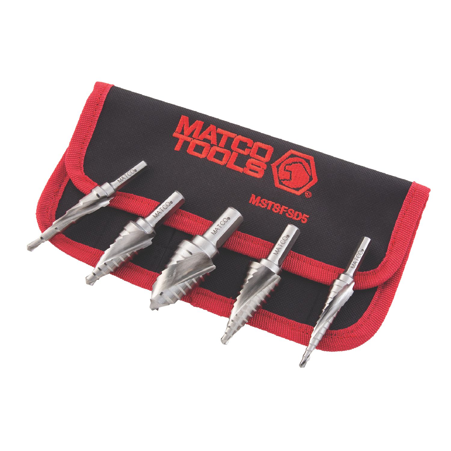 5 PIECE SPIRAL FLUTE STEP DRILL SET MSTSFSD5 | eBaydiy Tools