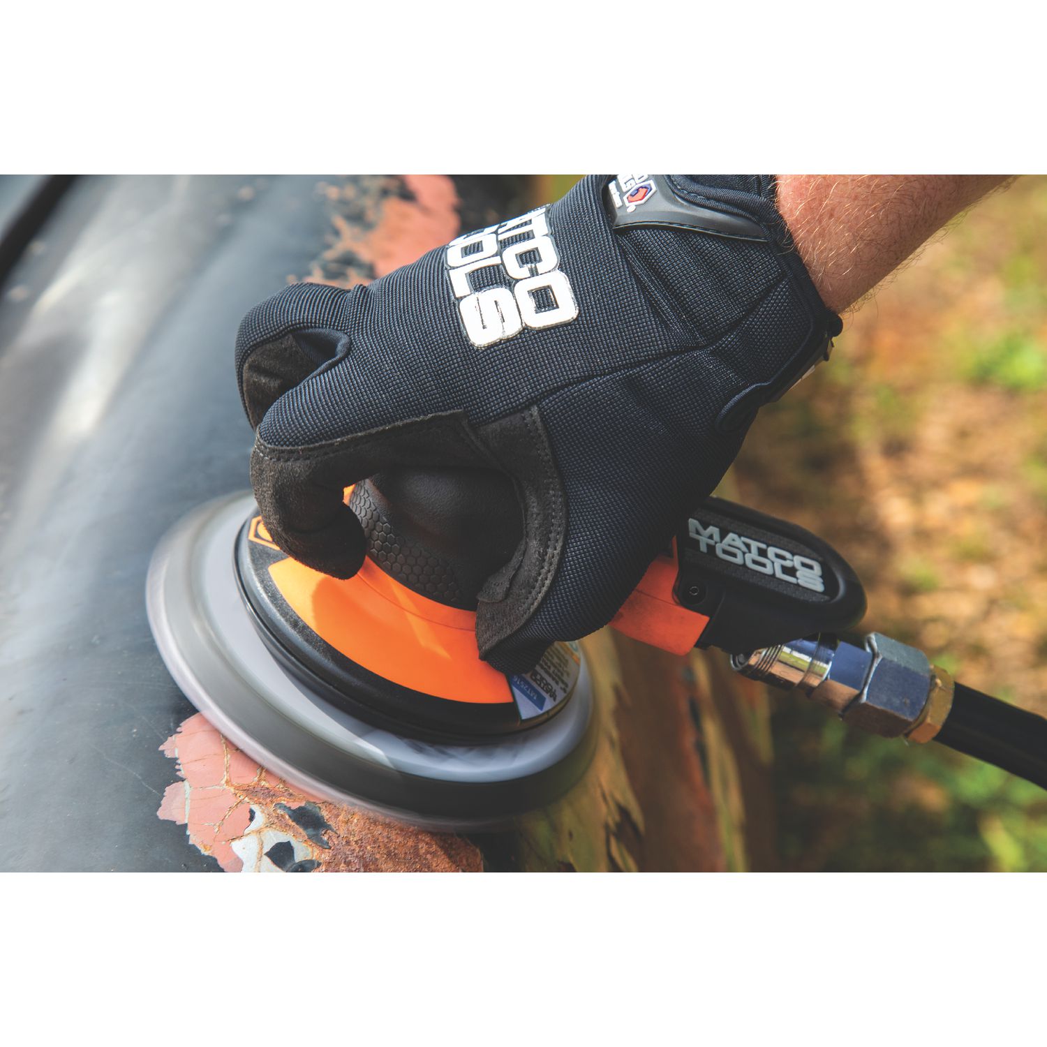 3/16 RANDOM ORBITAL PNEUMATIC LOW NOISE 6 PALM SANDER - ORANGE MT2516O | eBaydiy Tools - Image 9