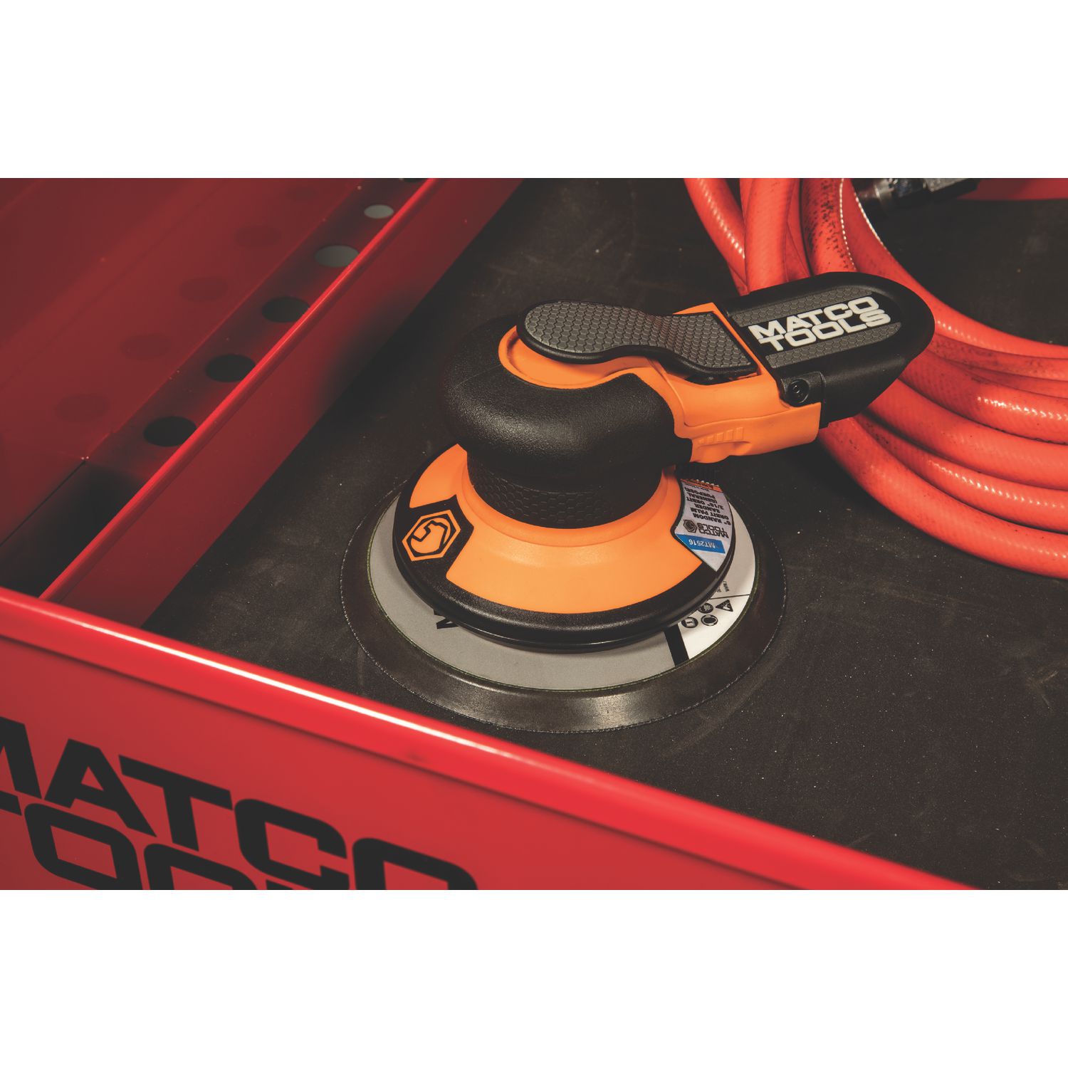3/16 RANDOM ORBITAL PNEUMATIC LOW NOISE 6 PALM SANDER - ORANGE MT2516O | eBaydiy Tools - Image 7