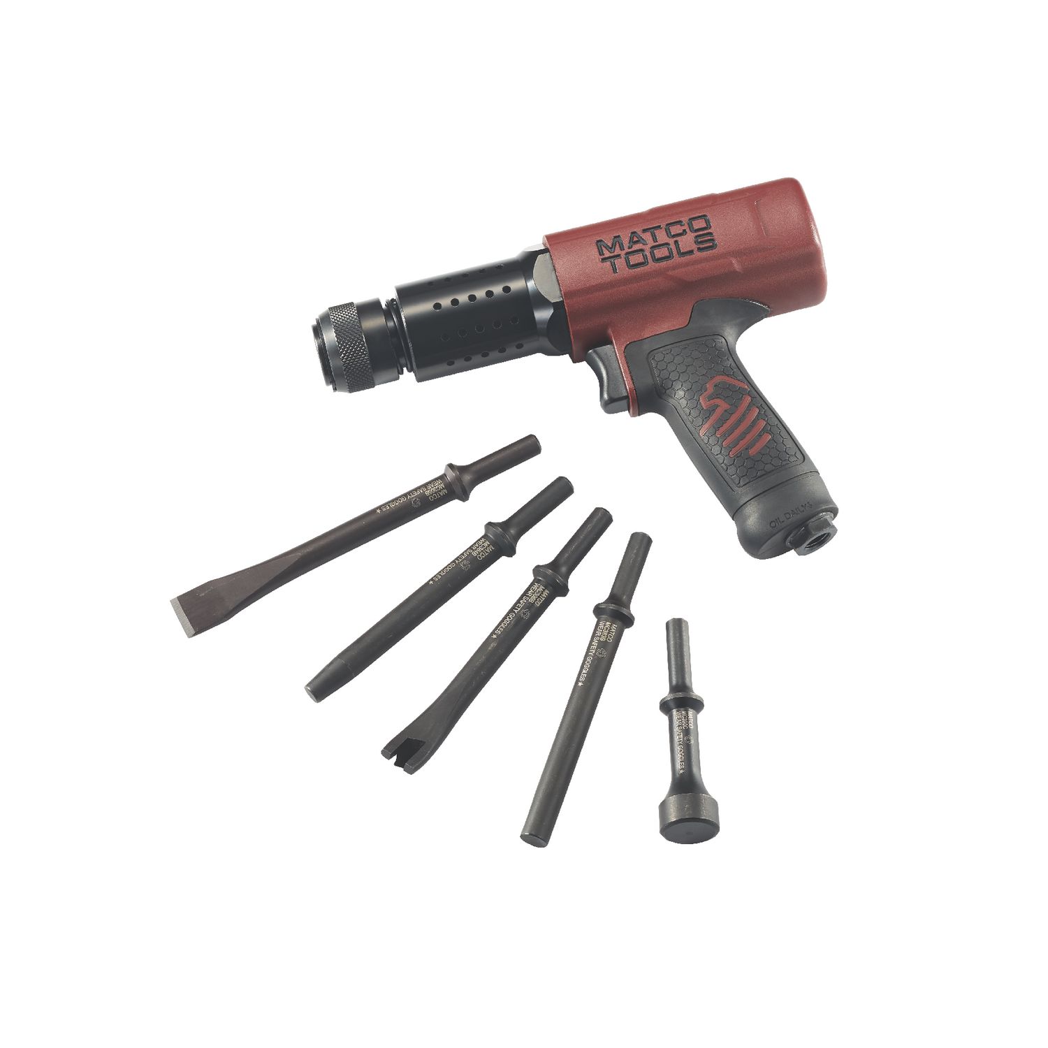 SHORT BARREL PNEUMATIC AIR HAMMER KIT - BURGUNDY MT2912K | eBaydiy Tools