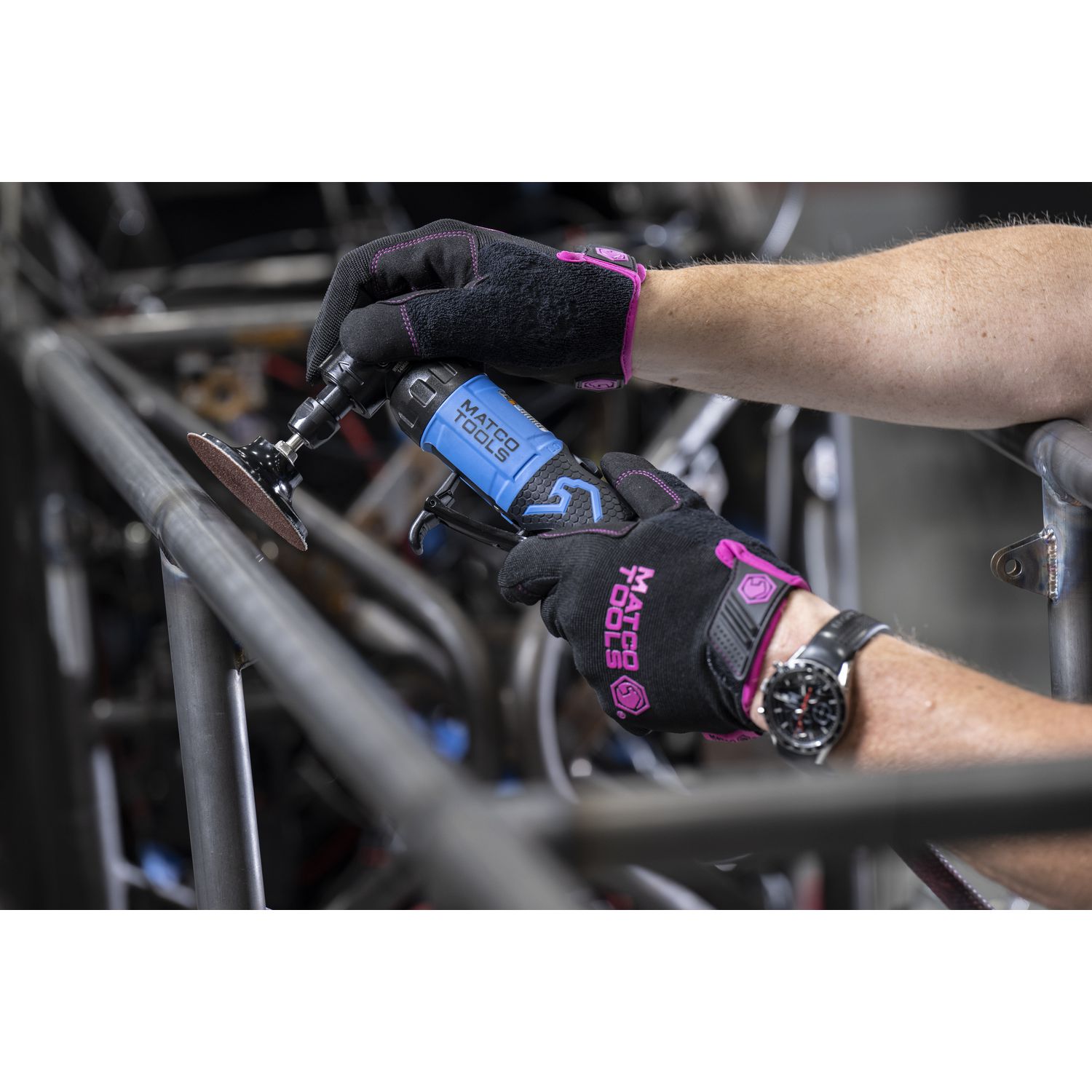 .85 HP PNEUMATIC ANGLE DIE GRINDER - BLUE MT5883B | eBaydiy Tools - Image 4