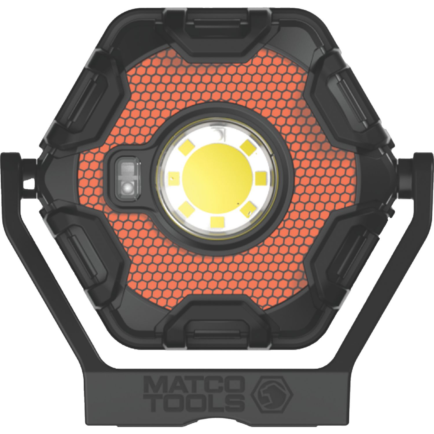 1,000 LUMEN MINI HANDHELD RECHARGEABLE FLOODLIGHT WITH HUMAN BODY SENSOR - ORANGE MWLMFLO3 | eBaydiy Tools