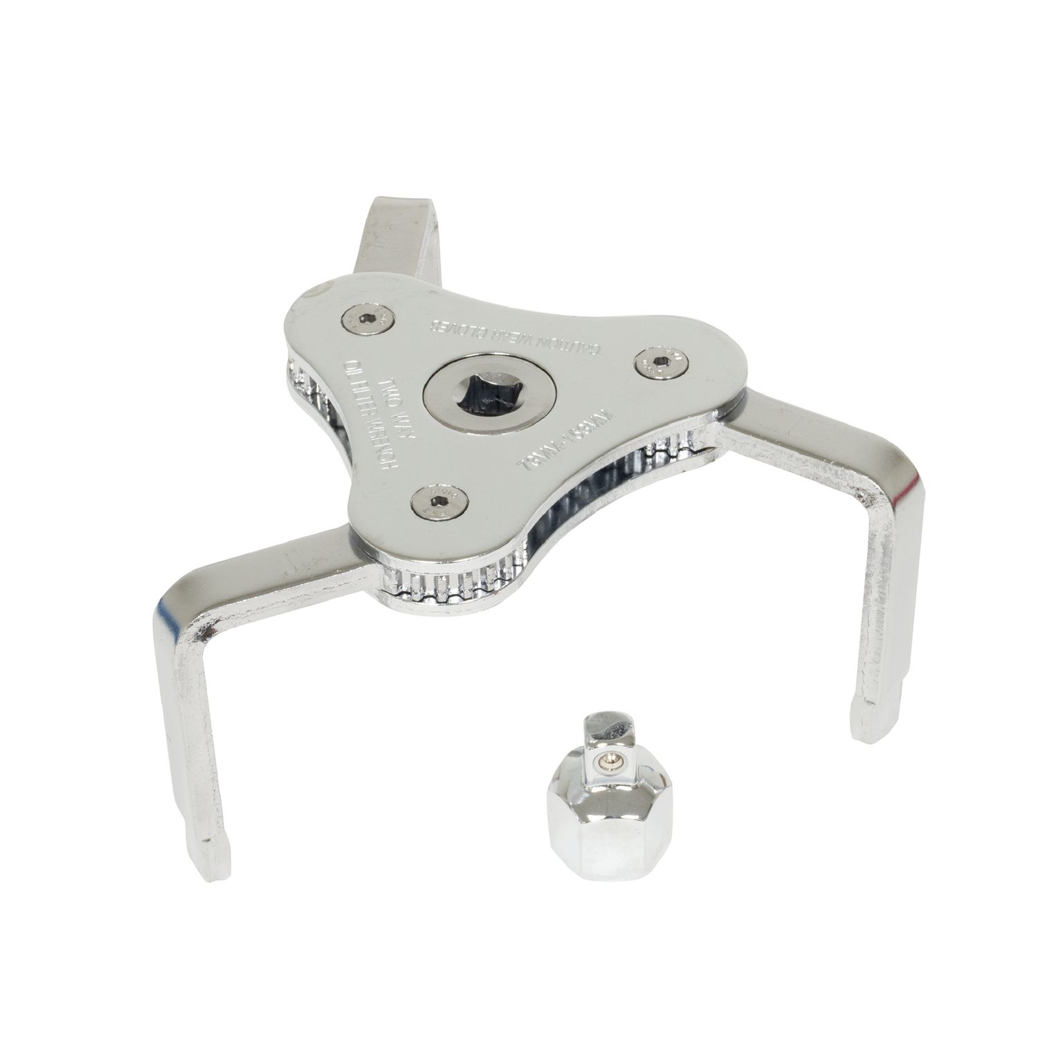 3 JAW ADJUSTABLE OIL FILTER WRENCH WITH REMOVABLE ADAPTER OFW73153 | eBaydiy Tools