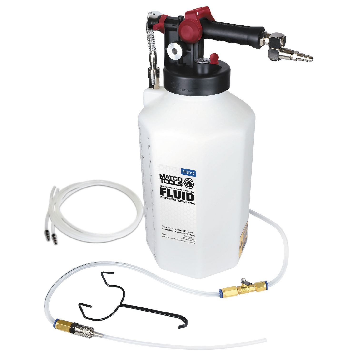 10L FLUID EVACUATOR/DISPENSER WITH RIDGED TUBES PFED10 | eBaydiy Tools