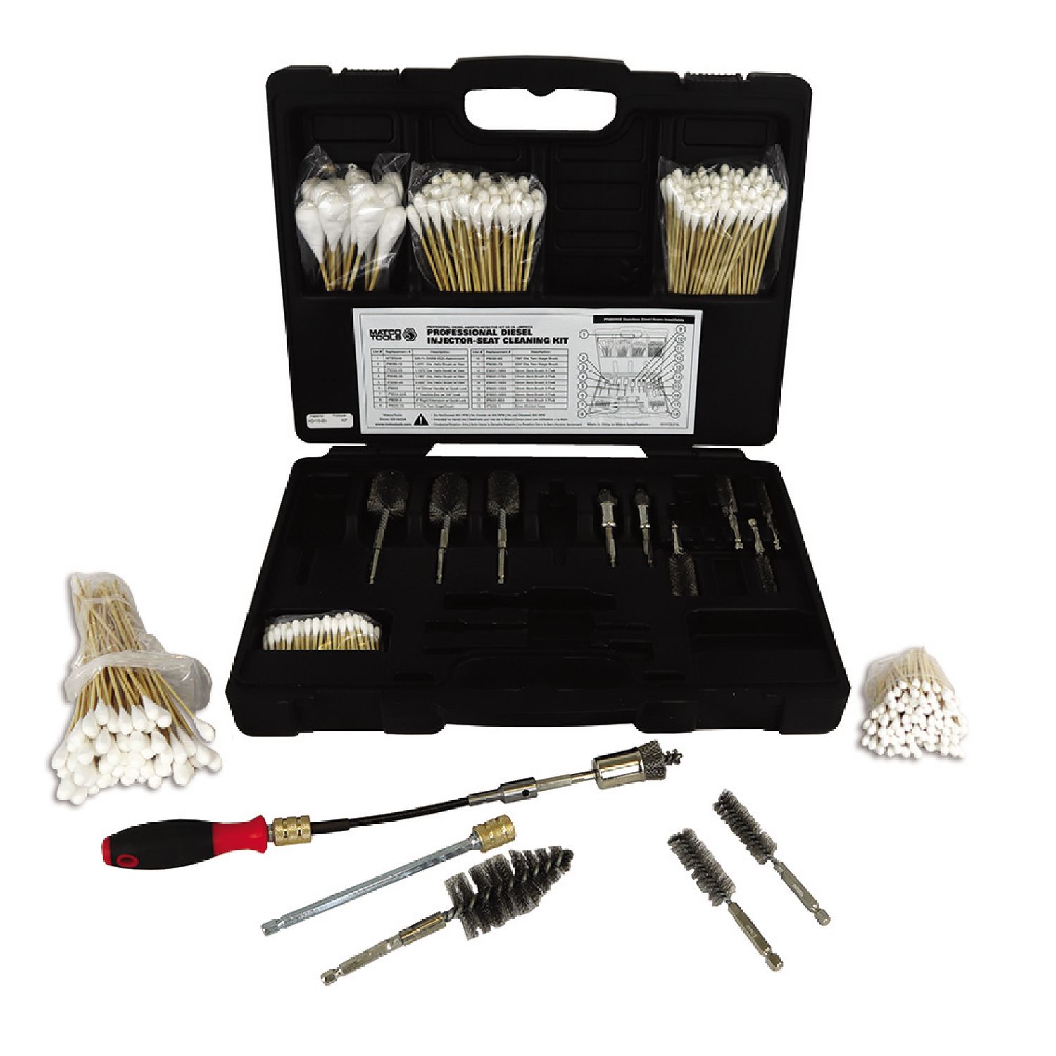17 PIECE STAINLESS STEEL DIESEL INJECTOR SEAT CLEANING KIT PM8090S | eBaydiy Tools