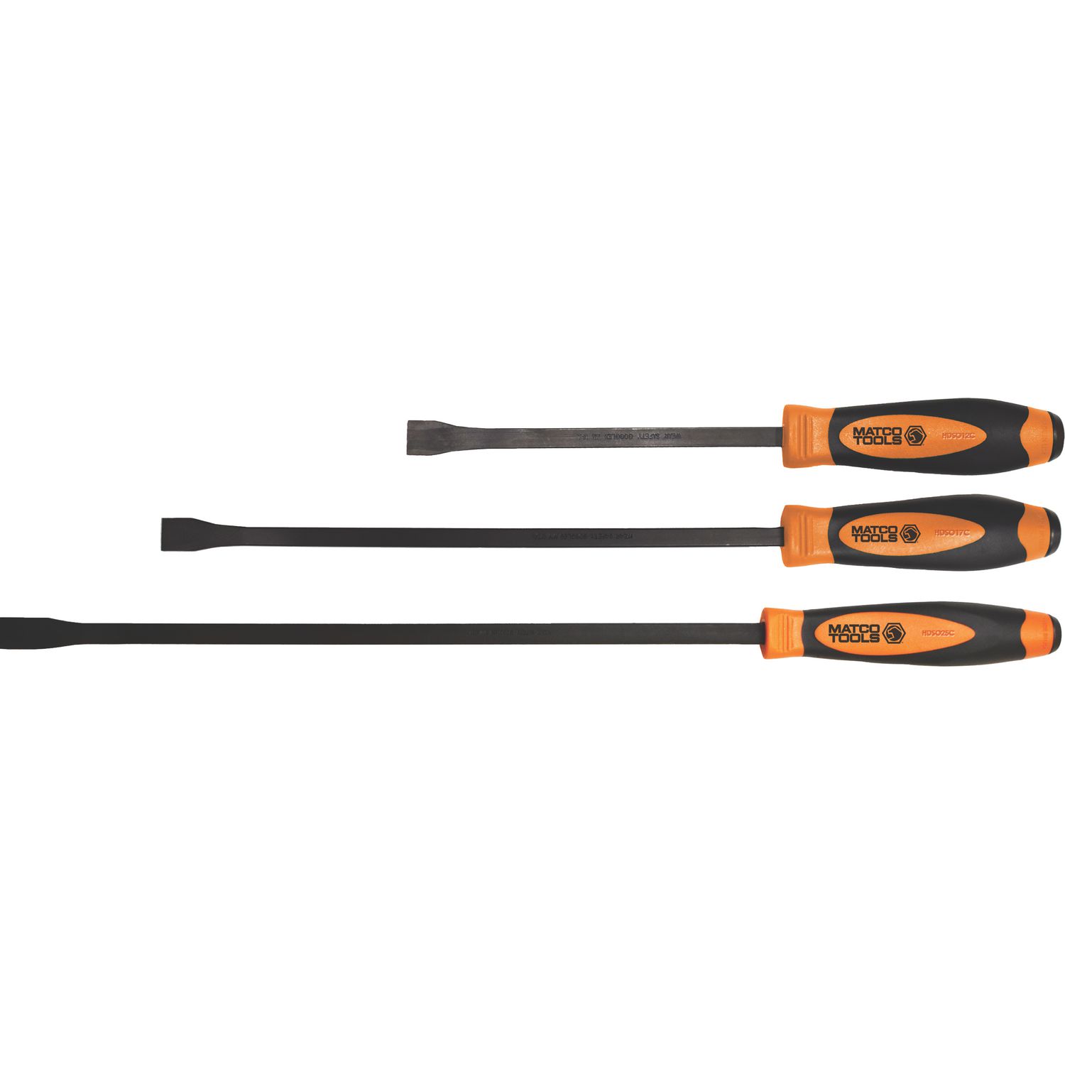 3 PIECE STRAIGHT PRY BAR SET - ORANGE PRSO3PC | eBaydiy Tools