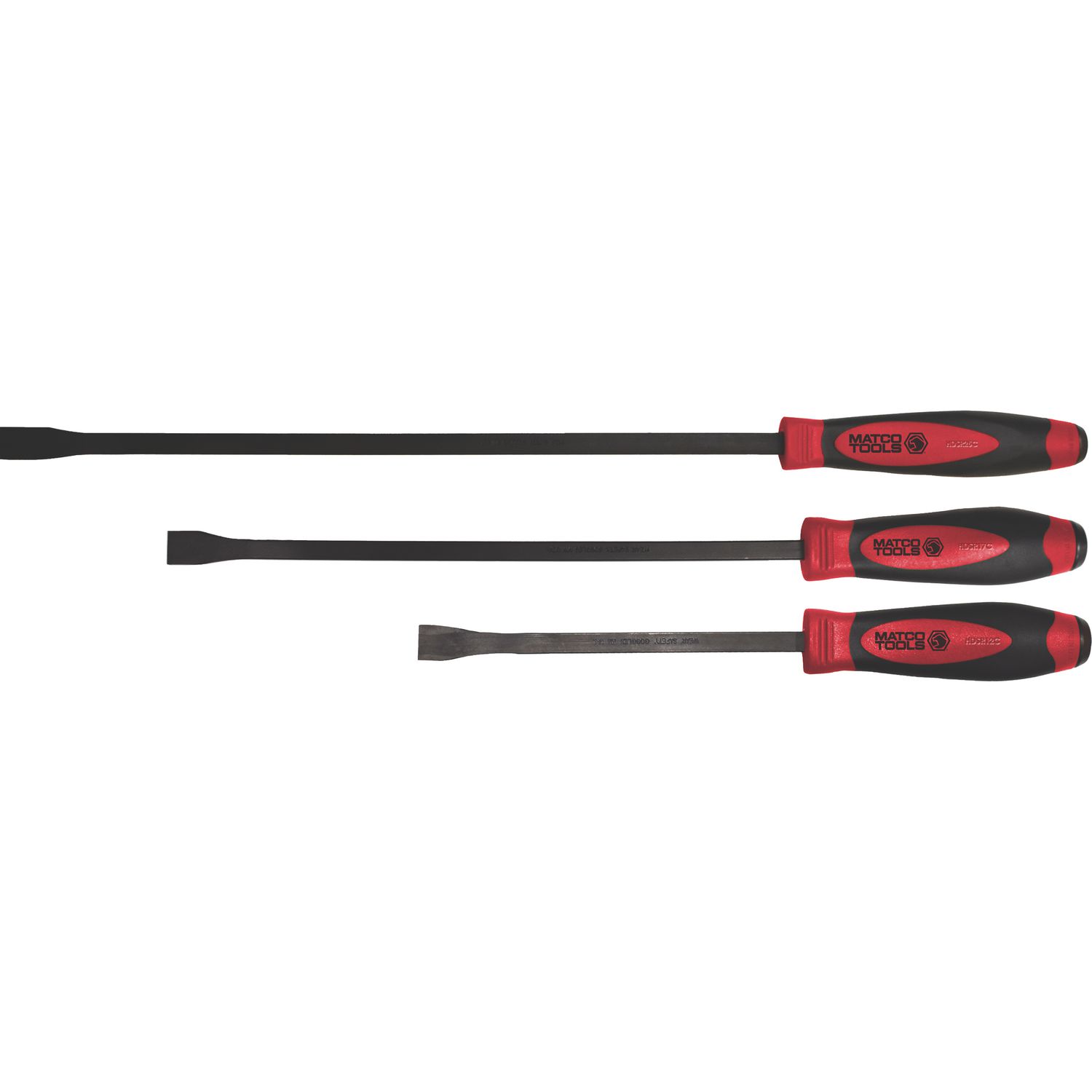 3 PIECE STRAIGHT TIP PRY BAR SET - RED PRSR3PC | eBaydiy Tools