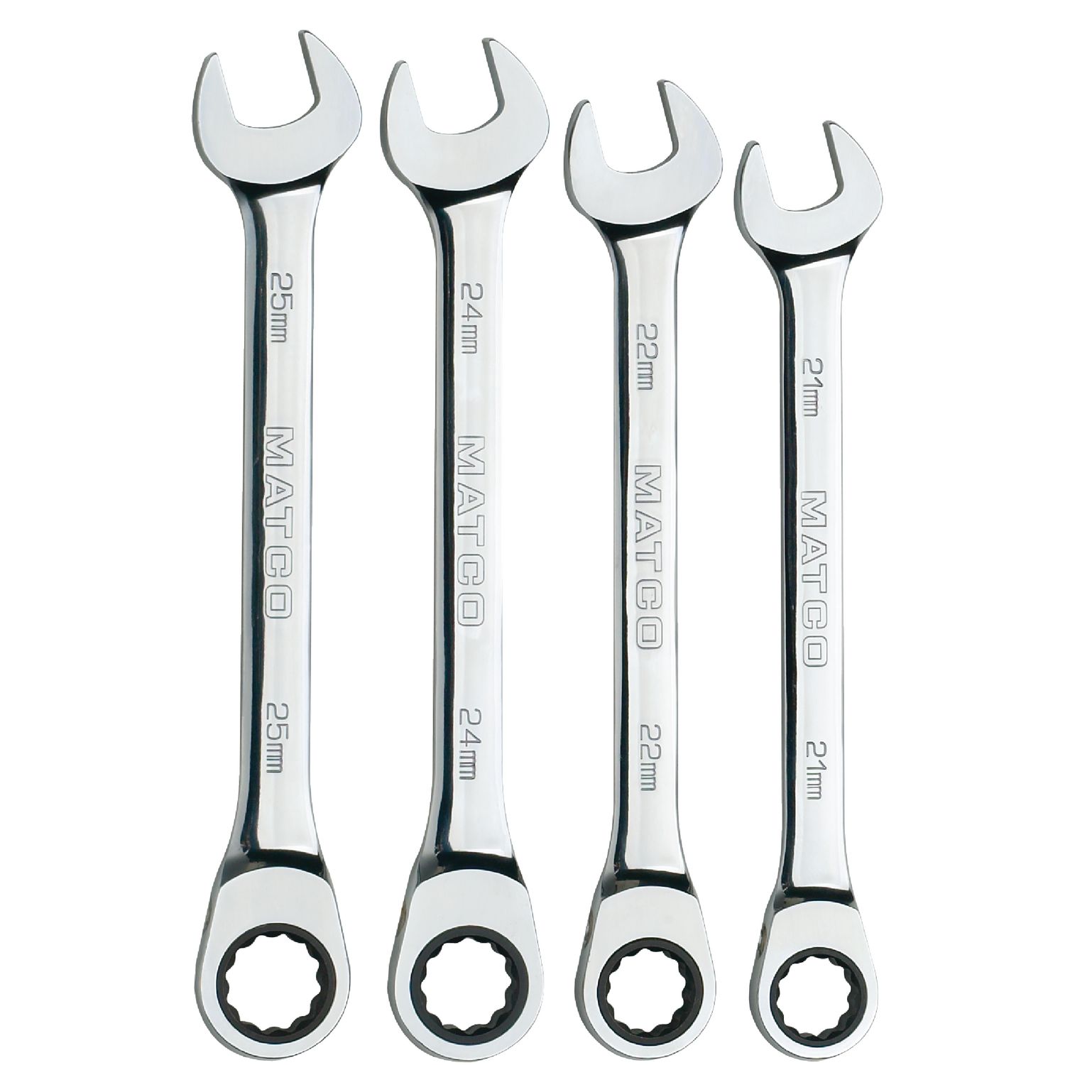 4 PIECE 72 TOOTH METRIC COMBINATION RATCHETING WRENCH SET S7GRCM4 | eBaydiy Tools