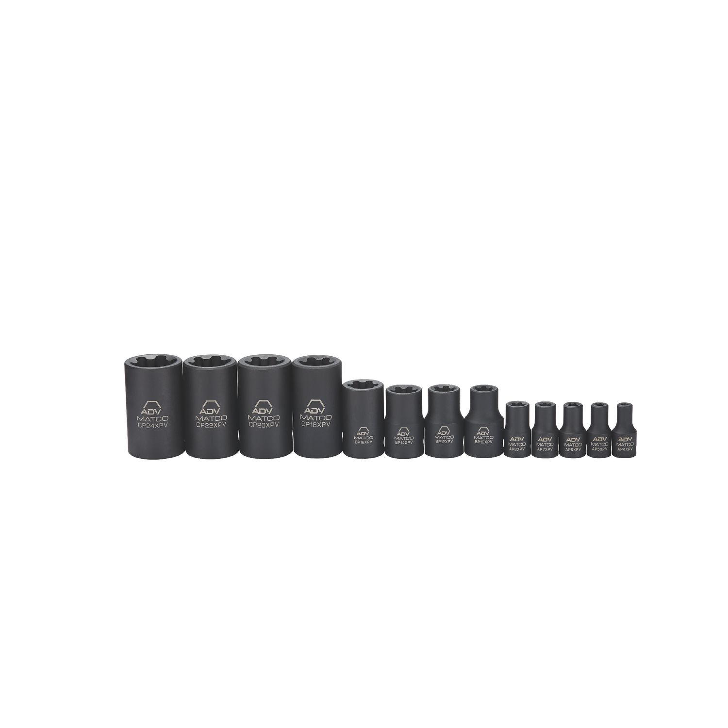 13 PIECE 1/2 1/4 AND 3/8 DRIVE ADV INVERTED TORX® PLUS IMPACT SOCKET SET SABCP13XPV | eBaydiy Tools - Image 3