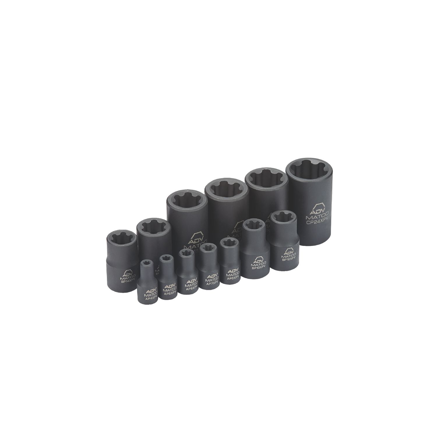 13 PIECE 1/2 1/4 AND 3/8 DRIVE ADV INVERTED TORX® PLUS IMPACT SOCKET SET SABCP13XPV | eBaydiy Tools