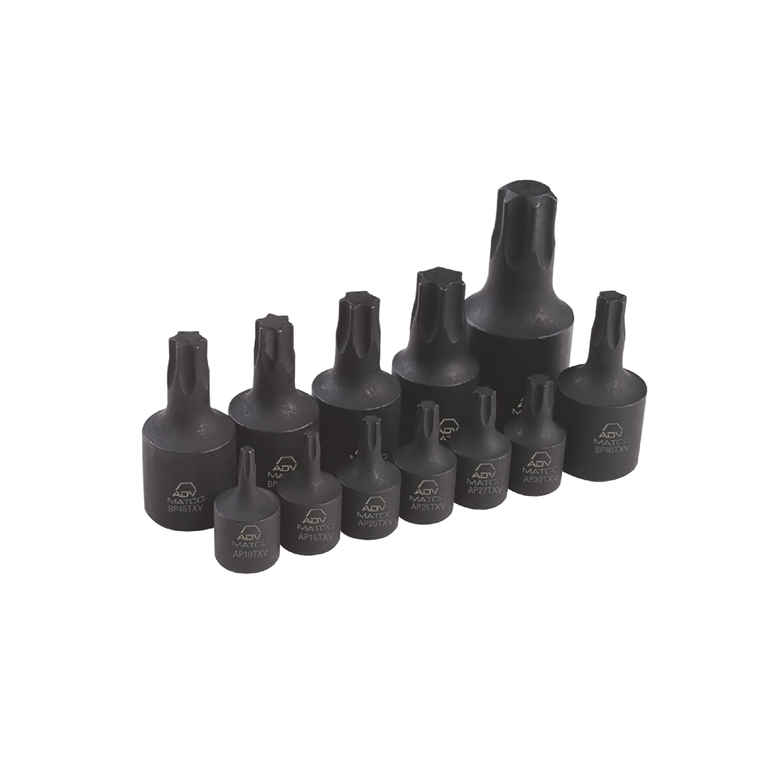 12 PIECE 1/4, 3/8, AND 1/2 DRIVE ADV TORX® BIT SOCKET SET SABCPTX12V | eBaydiy Tools