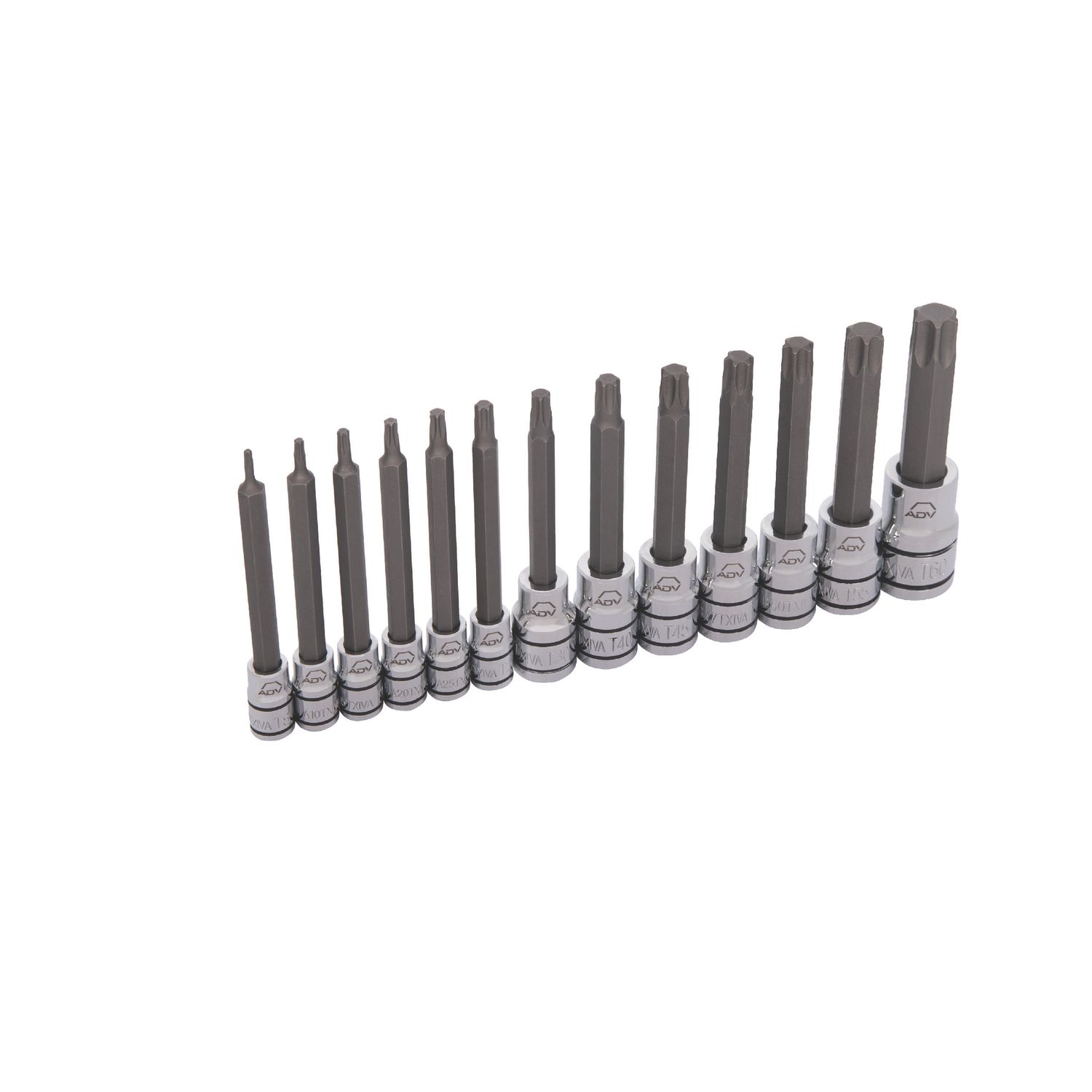 13 PIECE 1/4, 3/8, AND 1/2 DRIVE ADV MID-LENGTH TORX® BIT SOCKET SET SABCTXI13VA | eBaydiy Tools
