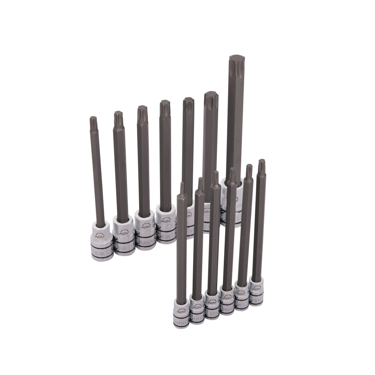 13 PIECE 1/4, 3/8, AND 1/2 DRIVE ADV LONG TORX® BIT SOCKET SET SABCTXL13VA | eBaydiy Tools - Image 2