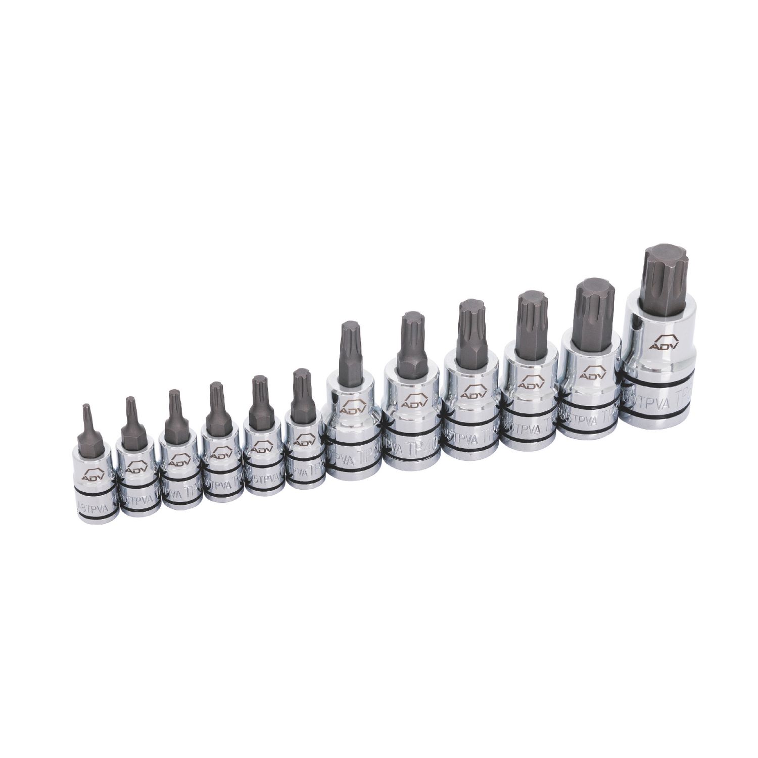 12 PIECE 1/4, 3/8, AND 1/2 DRIVE ADV TORX PLUS® BIT SOCKET SET SABCTXP12VA | eBaydiy Tools