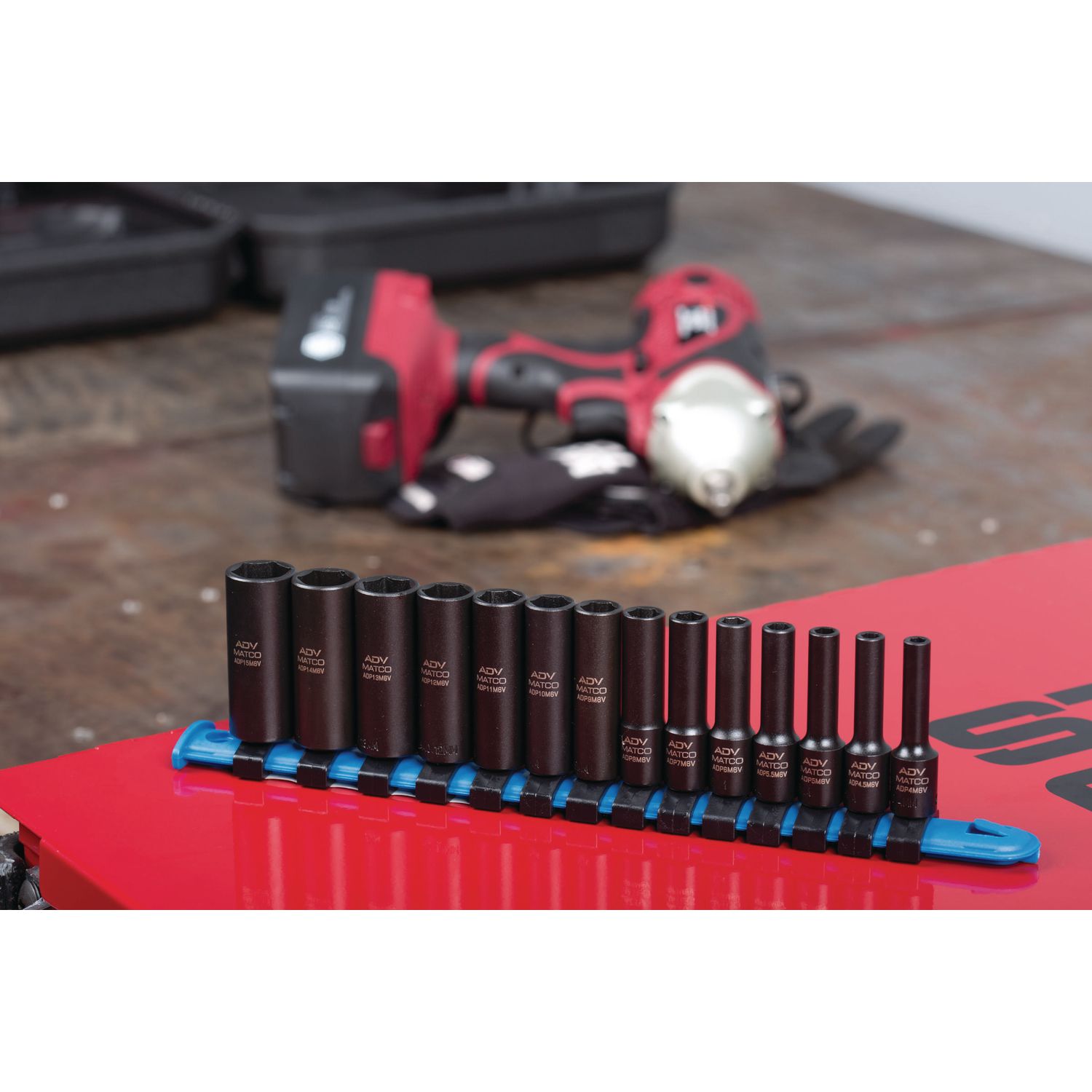 14 PIECE 1/4 DRIVE METRIC 6 POINT ADV DEEP IMPACT SOCKET SET SADPM146V | eBaydiy Tools - Image 2