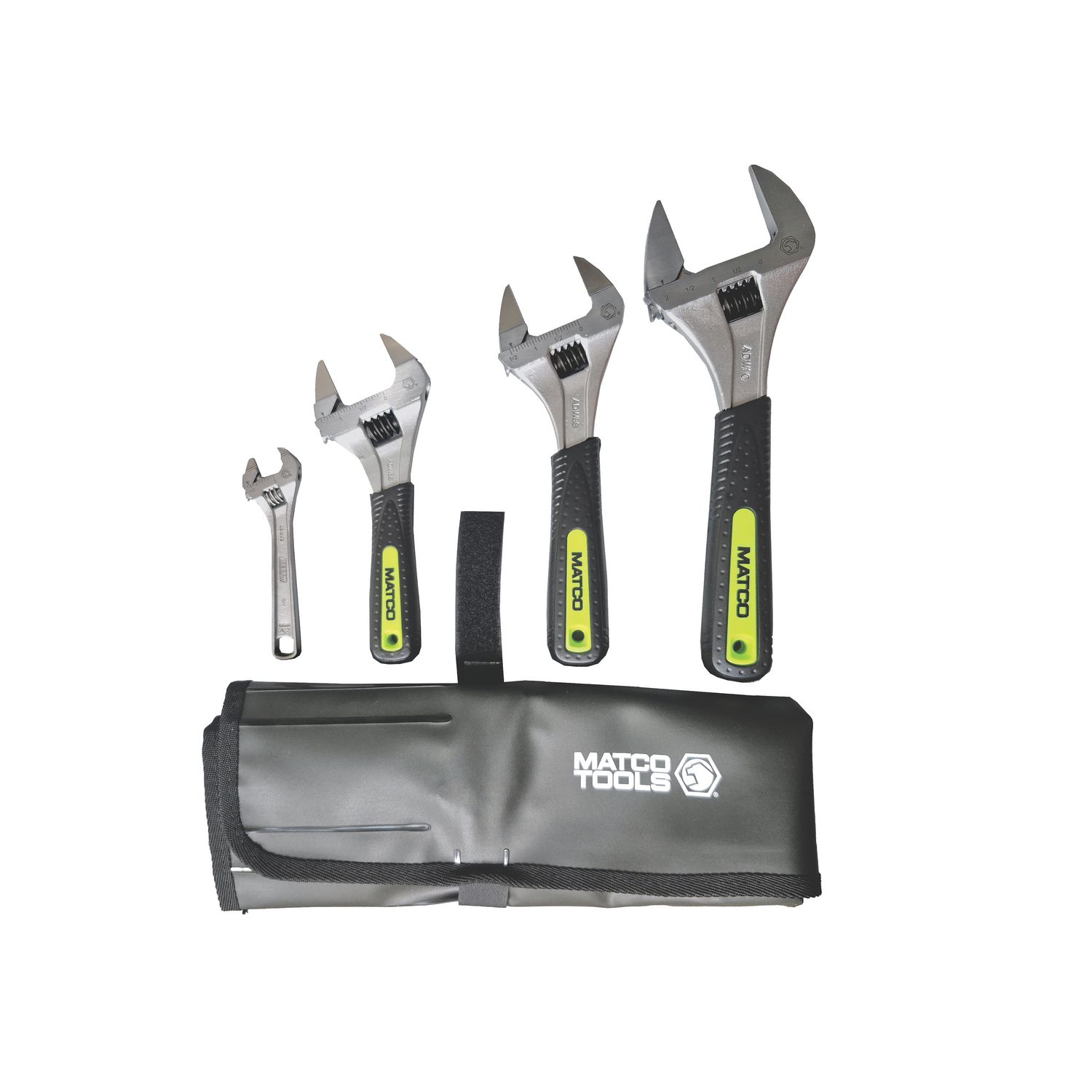 4 PIECE SUPER WIDE OPENING ADJUSTABLE WRENCH WITH EXTRA SLIM JAWS SADW4 | eBaydiy Tools