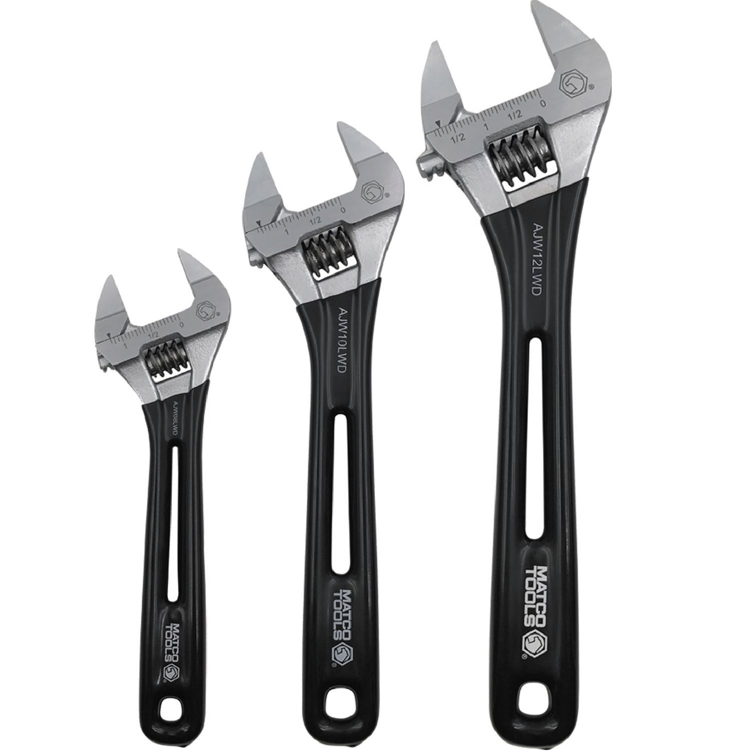 3 PIECE THIN ERGONOMIC LIGHT WEIGHT ADJUSTABLE WRENCH SET SAJW3LWD | eBaydiy Tools