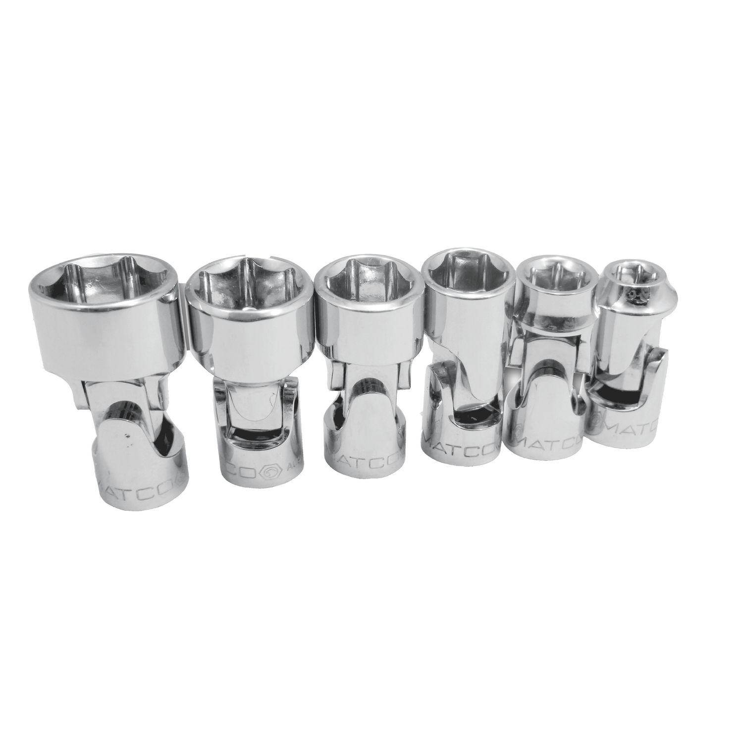 1/4 DRIVE 6 PIECE SAE 6 POINT STUBBY CHROME UNIVERSAL JOINT SET SAUS66 | eBaydiy Tools