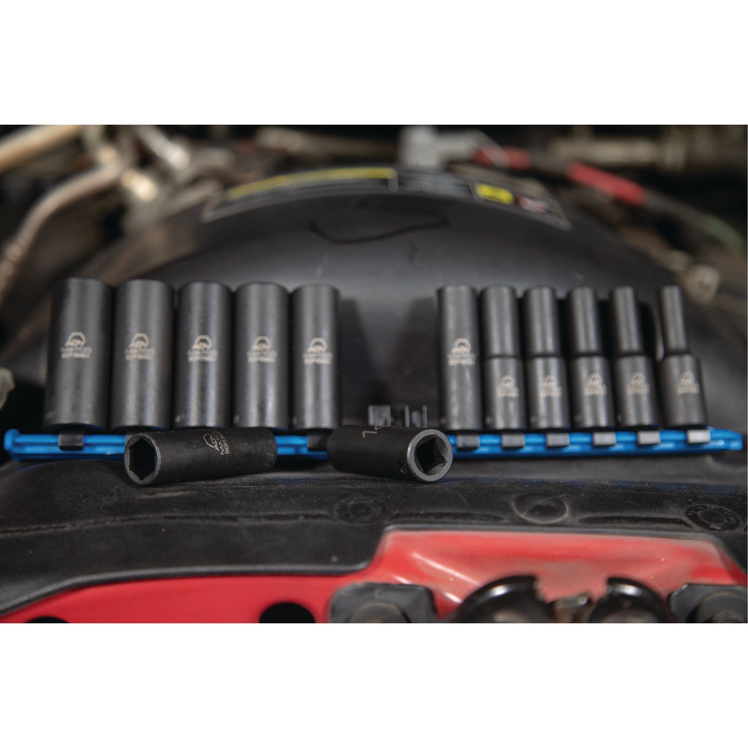 13 PIECE 3/8 DRIVE METRIC 6 POINT ADV DEEP IMPACT SOCKET SET SBDPM136V | eBaydiy Tools - Image 2