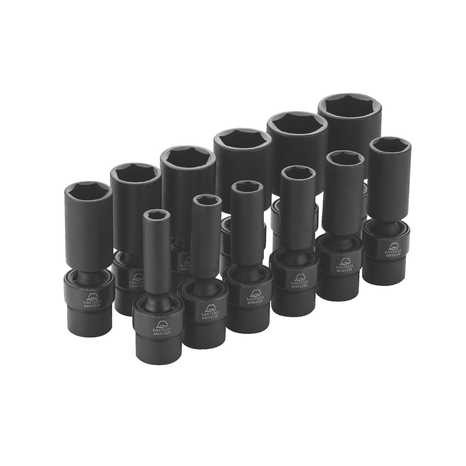 12 PIECE 3/8 DRIVE SAE 6 POINT ADV DEEP UNIVERSAL IMPACT SOCKET SET SBDUP126V | eBaydiy Tools