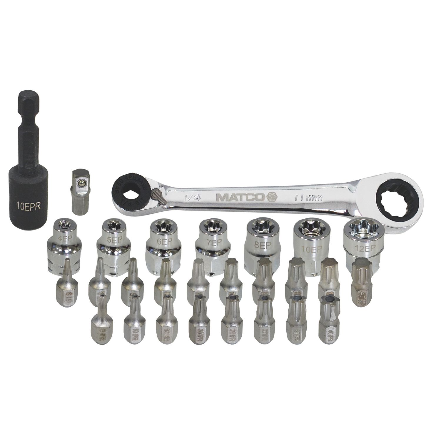 28 PIECE LOW PROFILE TORX® PLUS & TAMPER PROOF TORX® PLUS BITS & INVERTED TORX® PLUS SOCKET KIT SBIT28 | eBaydiy Tools