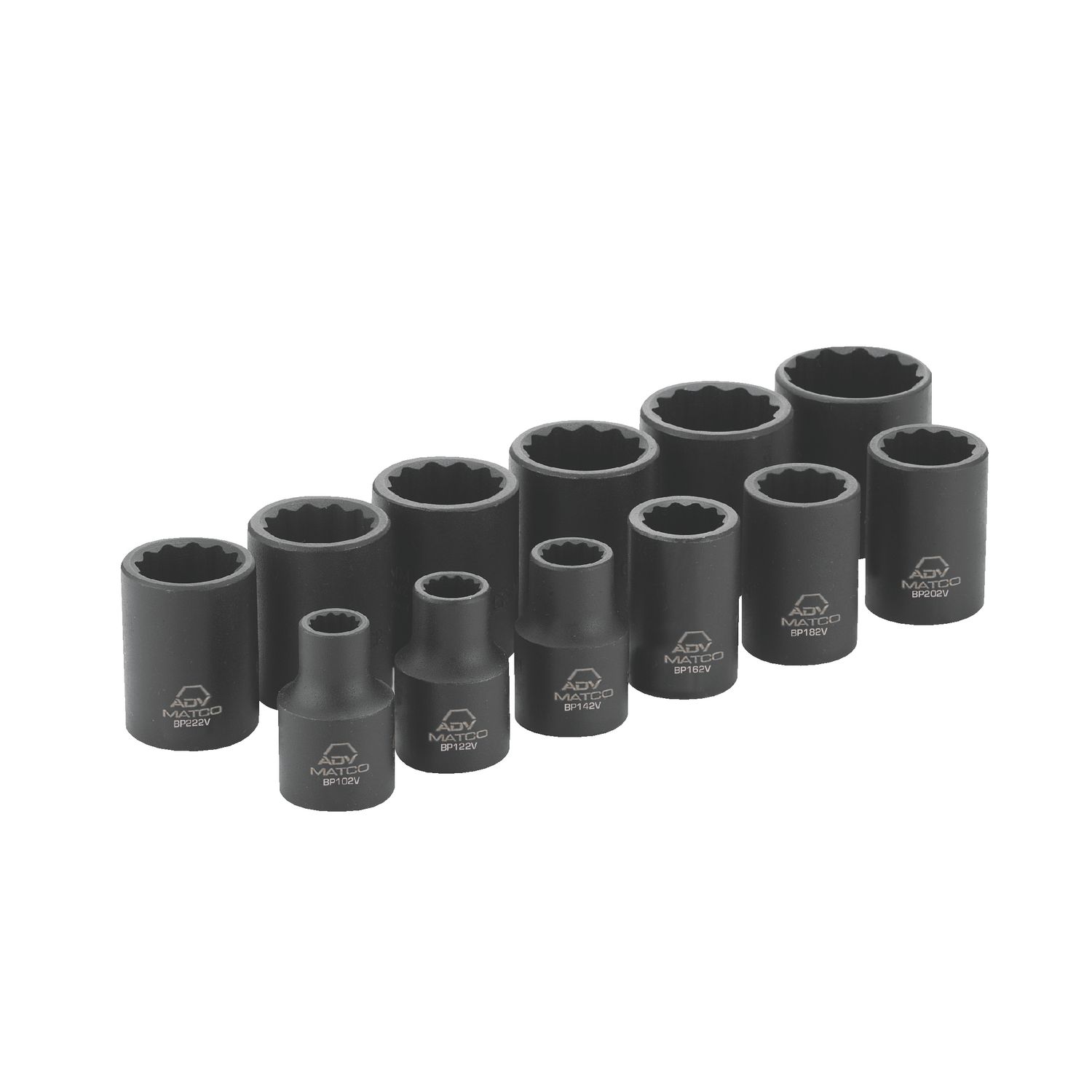 12 PIECE 3/8 DRIVE SAE 12 POINT ADV IMPACT SOCKET SET SBP122V | eBaydiy Tools