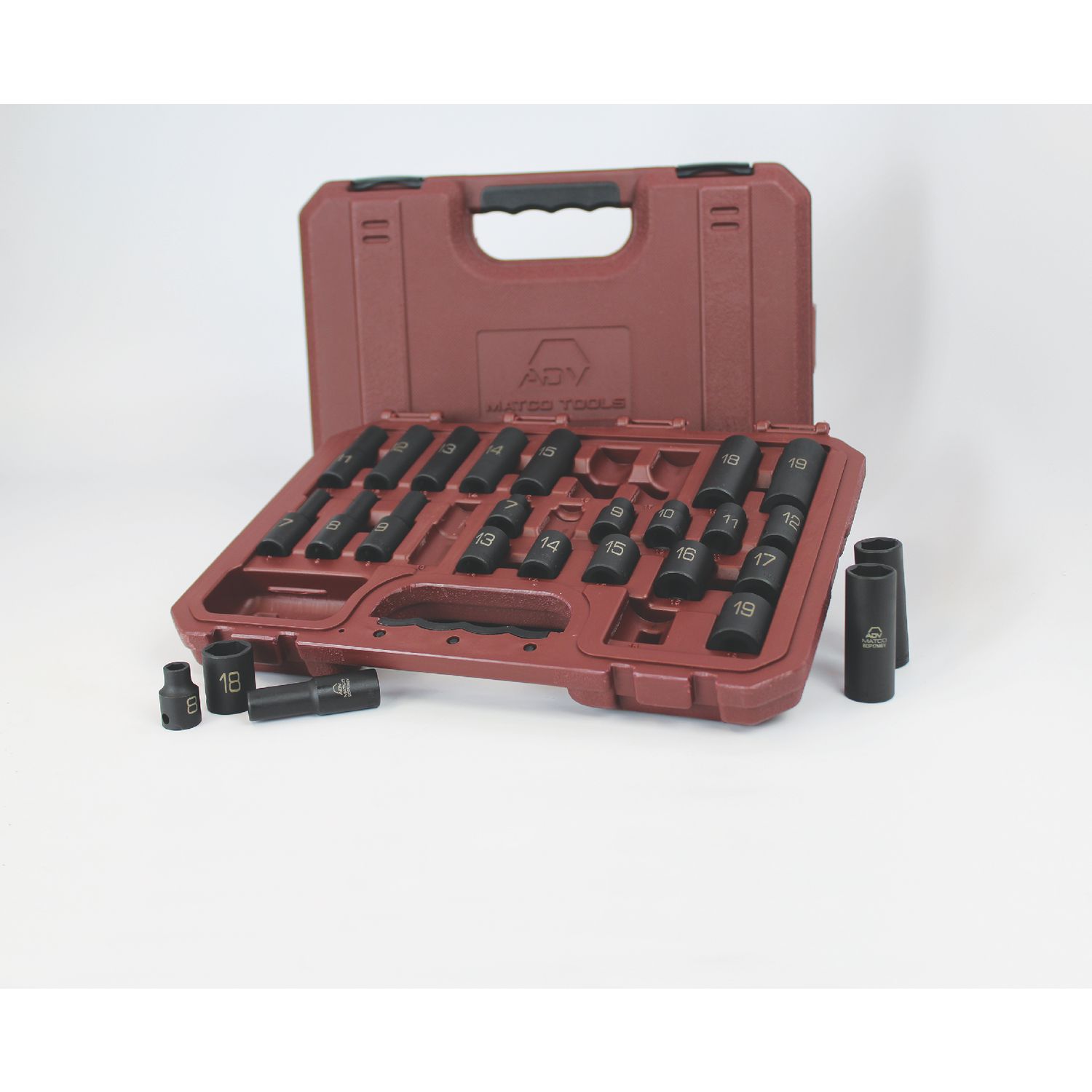 26 PIECE 3/8 DRIVE METRIC 6 POINT STANDARD AND DEEP ADV IMPACT SOCKET SET SBPM266V | eBaydiy Tools - Image 3