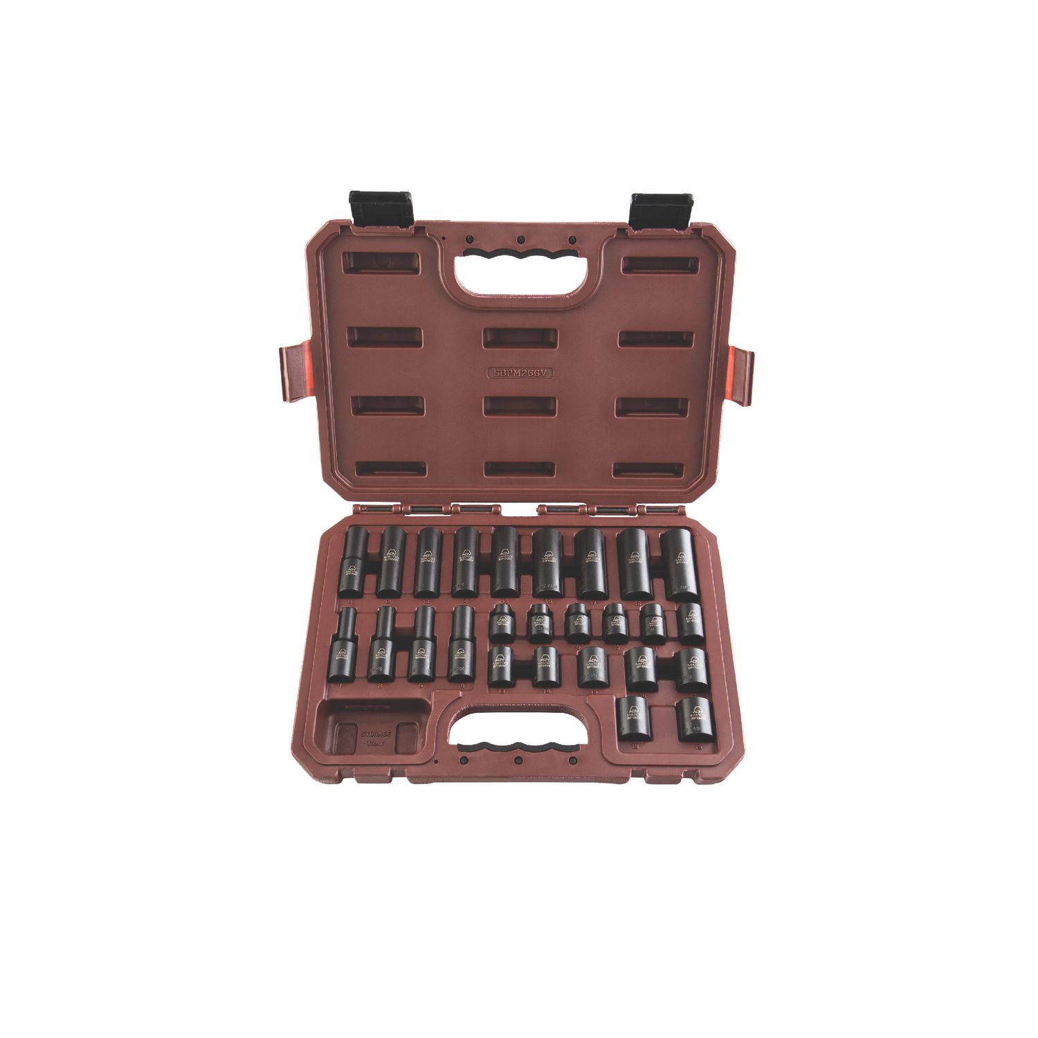 26 PIECE 3/8 DRIVE METRIC 6 POINT STANDARD AND DEEP ADV IMPACT SOCKET SET SBPM266V | eBaydiy Tools - Image 4