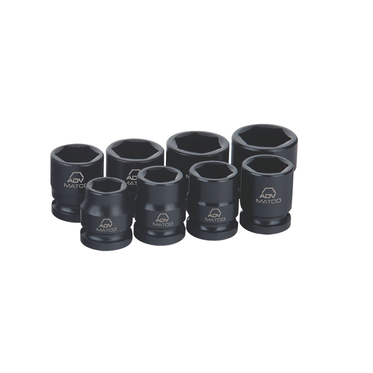 3/8 DRIVE 8 PIECE SAE 6 POINT STUBBY ADV IMPACT SET SBSP86V | eBaydiy Tools