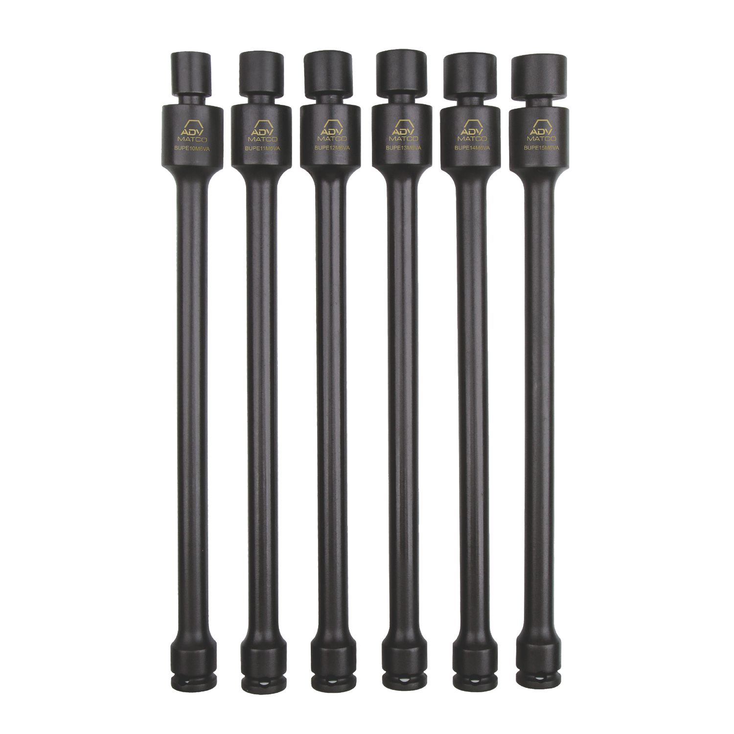 6 PIECE 3/8 DRIVE METRIC 6 POINT ADV IMPACT UNIVERSAL SOCKET EXTENSION SET SBUPEM6VA | eBaydiy Tools