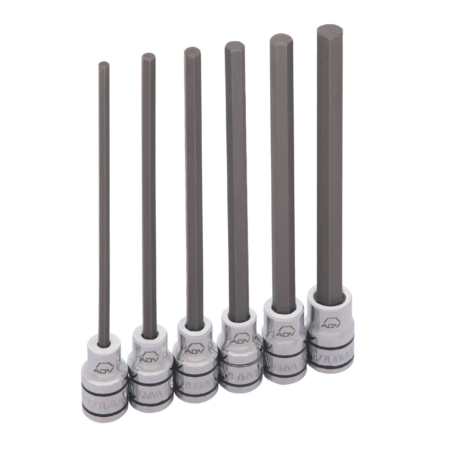 6 PIECE 3/8 DRIVE METRIC ADV LONG HEX BIT SOCKET SET SBXYML6VA | eBaydiy Tools