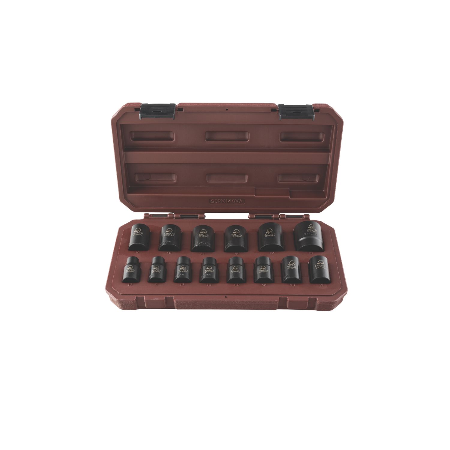 14 PIECE 1/2 DRIVE METRIC 6 POINT ADV IMPACT SOCKET SET SCPM146VA | eBaydiy Tools - Image 3