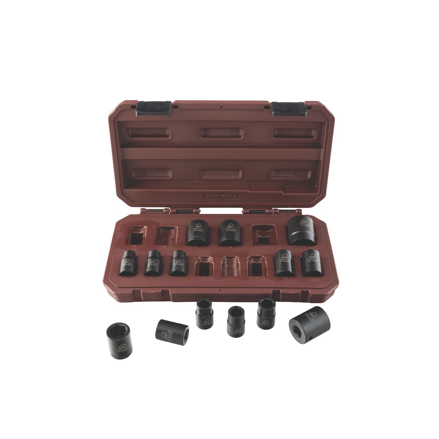 14 PIECE 1/2 DRIVE METRIC 6 POINT ADV IMPACT SOCKET SET SCPM146VA | eBaydiy Tools - Image 5