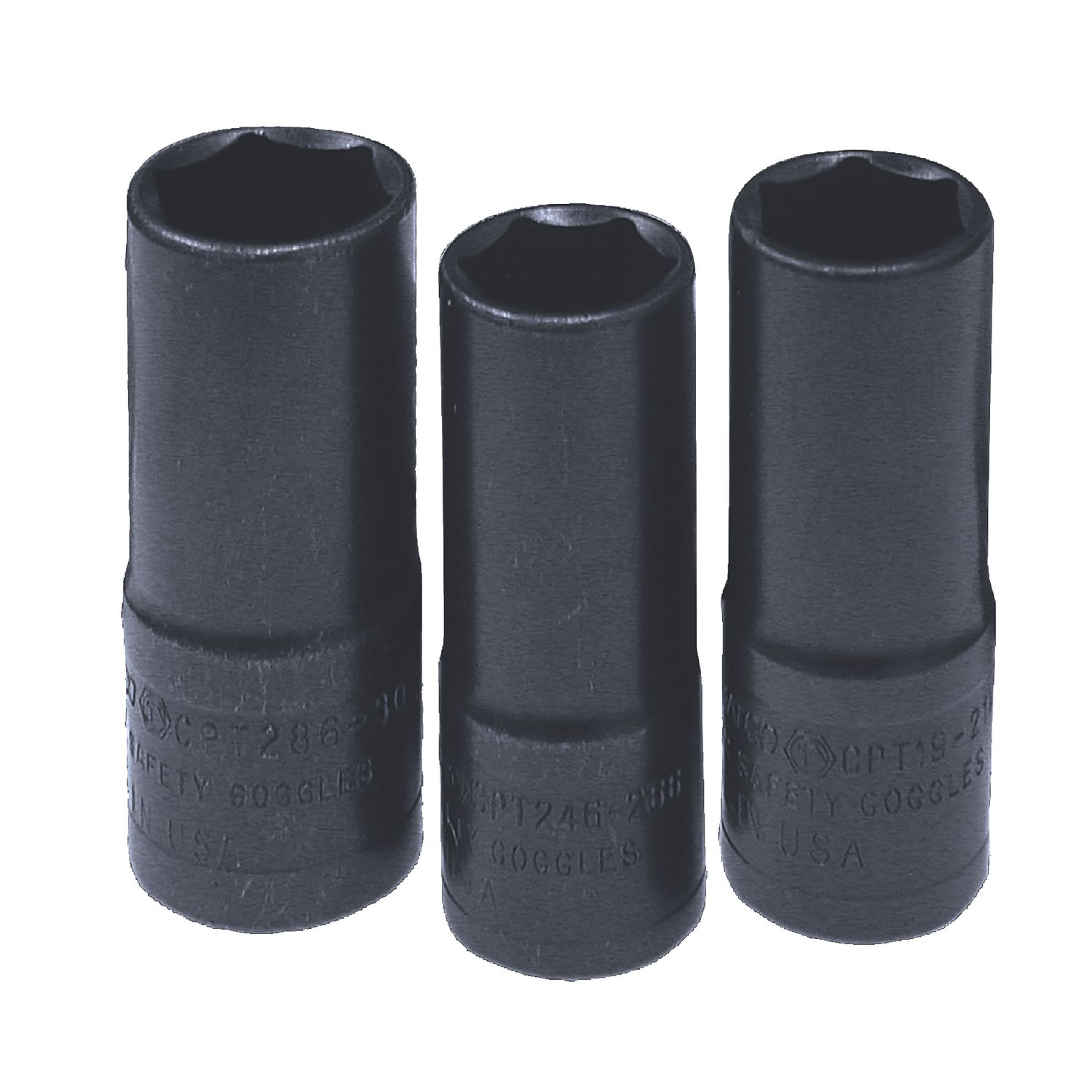 1/2 DRIVE 3 PIECE 6 POINT THIN WALL FLIP SOCKET SET SCPT36PTB | eBaydiy Tools