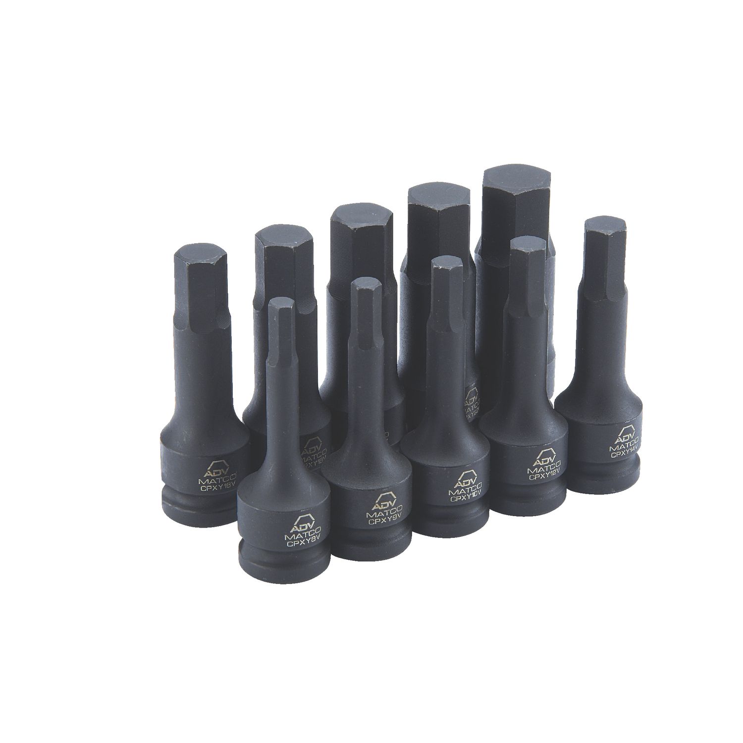 10PCS HEX BIT SAE SOCKET SET SCPXY10V | eBaydiy Tools