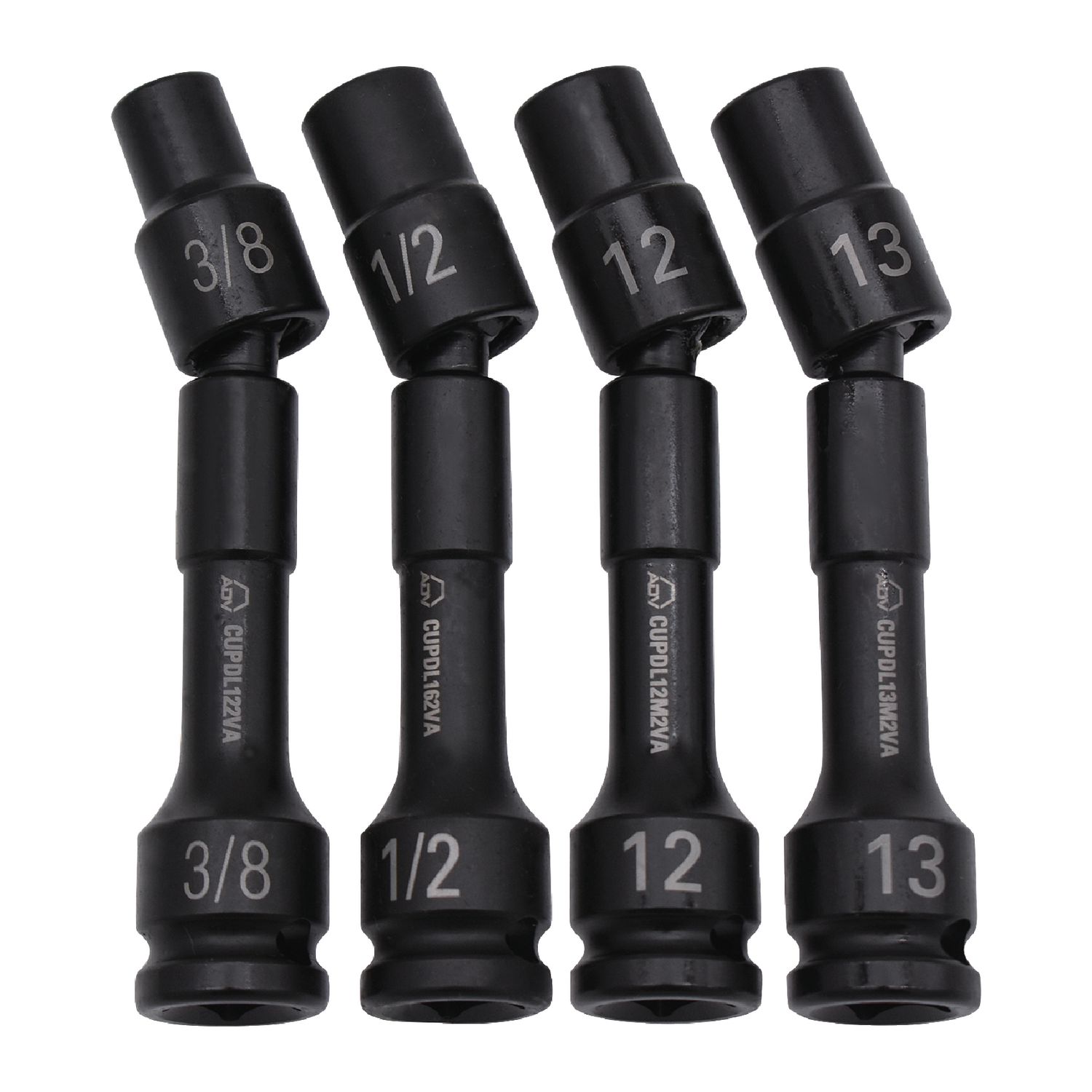 4 PIECE 1/2 DRIVE 12 POINT 5 LONG PINLESS UNIVERSAL ADV IMPACT DRIVELINE SOCKET SET SCUPDL42VA | eBaydiy Tools