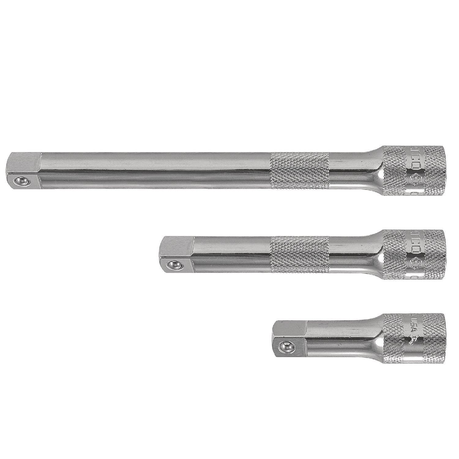 3 PIECE 1/2 DRIVE STANDARD CHROME EXTENSION SET SCXK3A | eBaydiy Tools