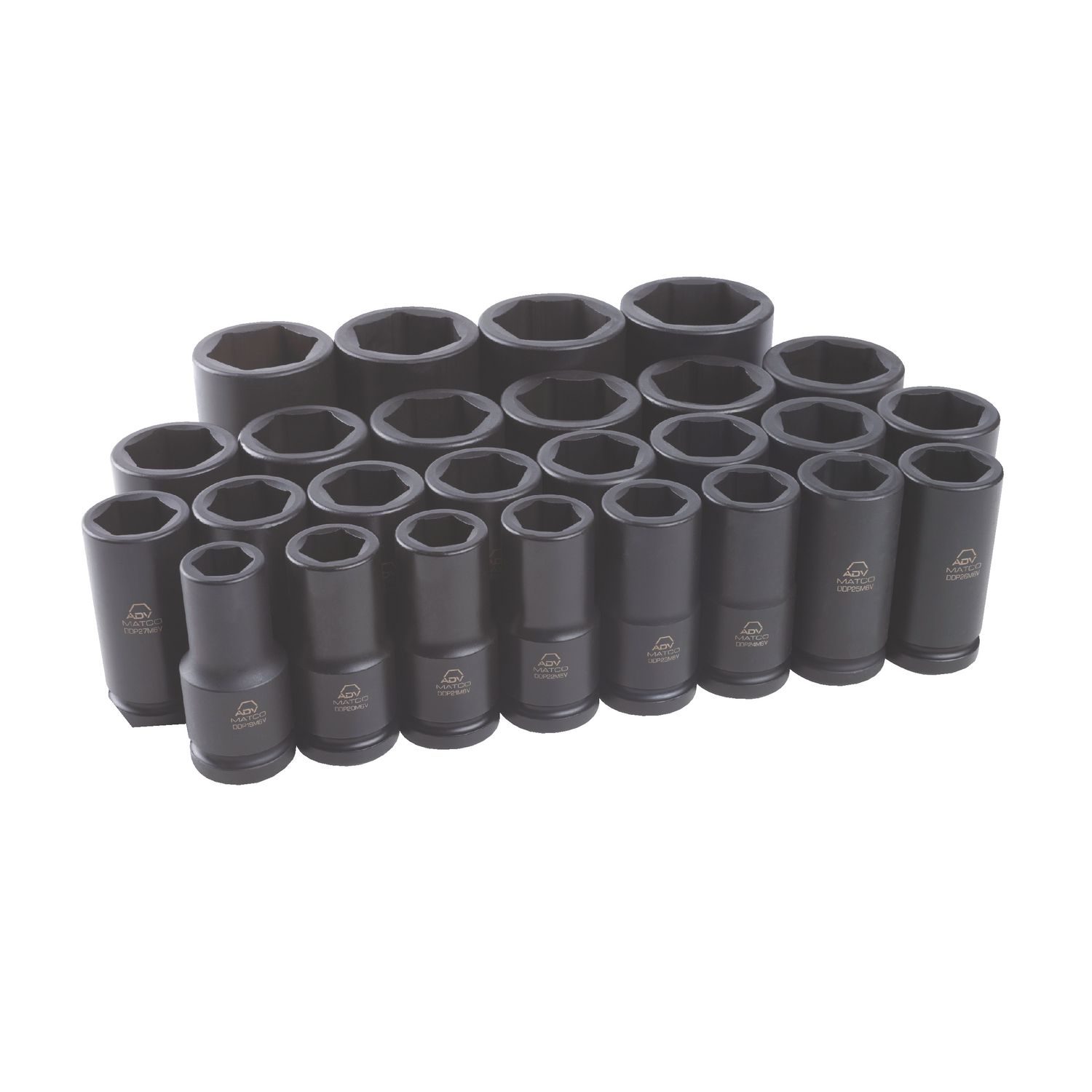 26 PIECE 3/4 DRIVE METRIC 6 POINT ADV DEEP IMPACT SOCKET SET SDDPM266V | eBaydiy Tools