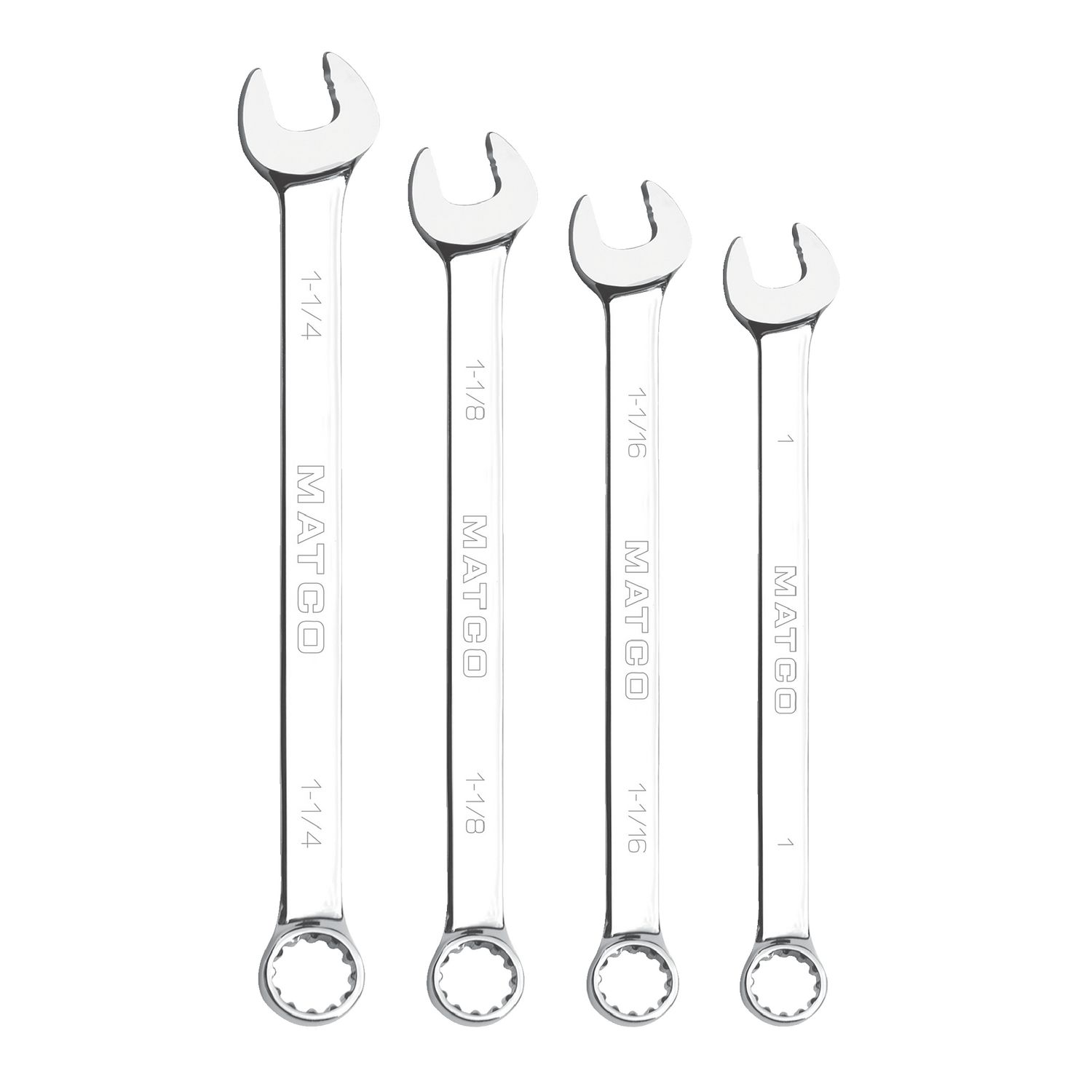 4 PIECE LONG SAE COMBINATION WRENCH SET SMCL42K | eBaydiy Tools
