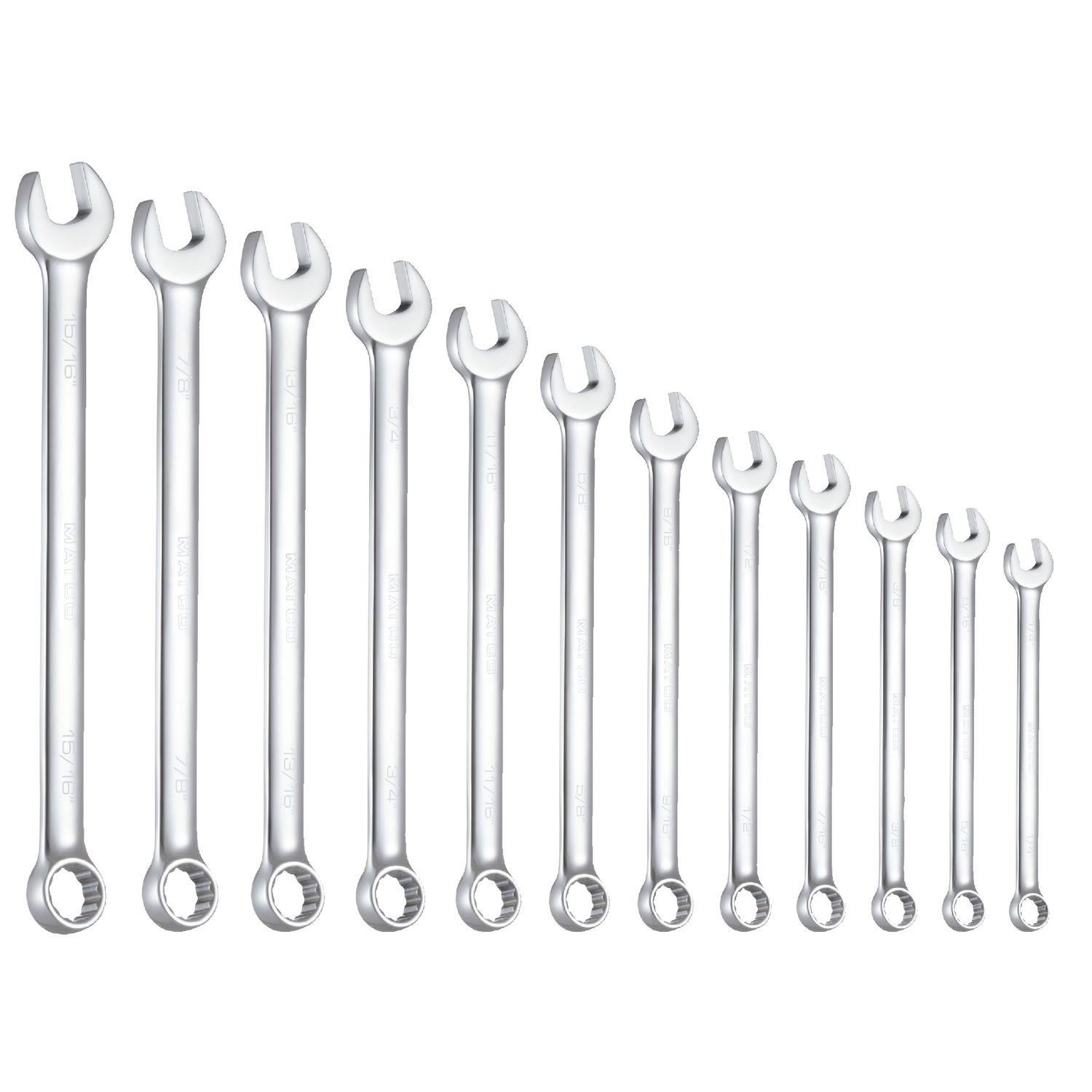 12 PIECE SAE 12 POINT COMBINATION WRENCH SET SMCWL12 | eBaydiy Tools
