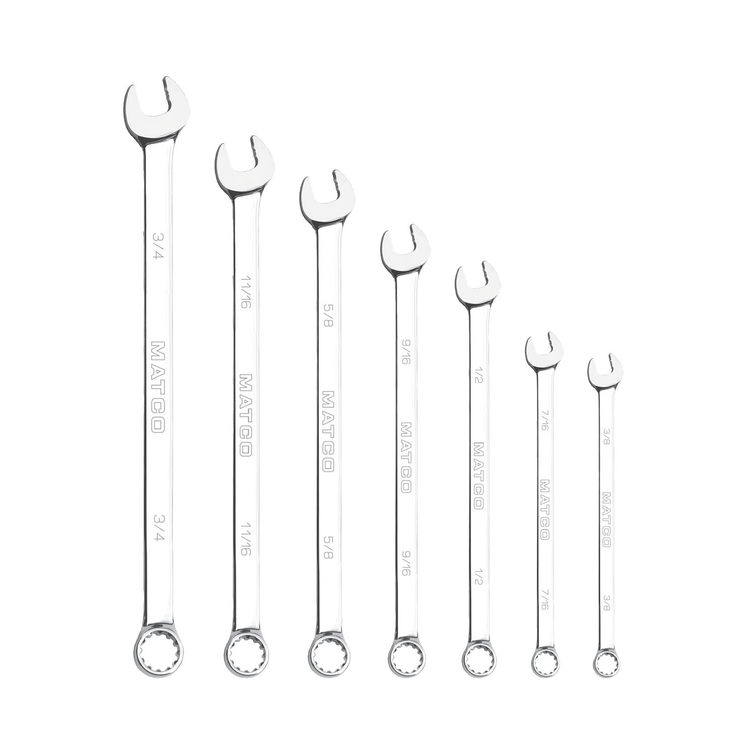 7 PIECE XL SAE COMBINATION WRENCH SET SMCXL7K | eBaydiy Tools