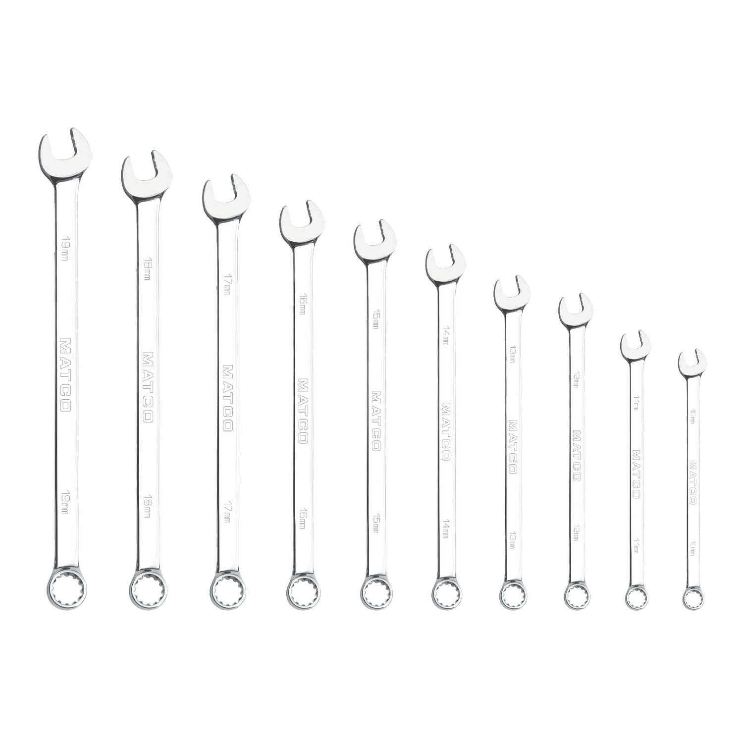 10 PIECE XL METRIC COMBINATION WRENCH SET SMCXLM10K | eBaydiy Tools