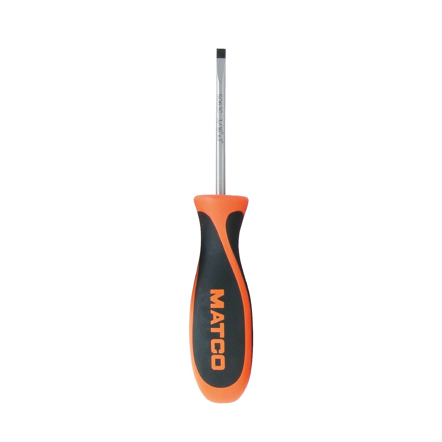 3/16 X 3 SLOTTED SCREWDRIVER ORANGE SO63C | eBaydiy Tools