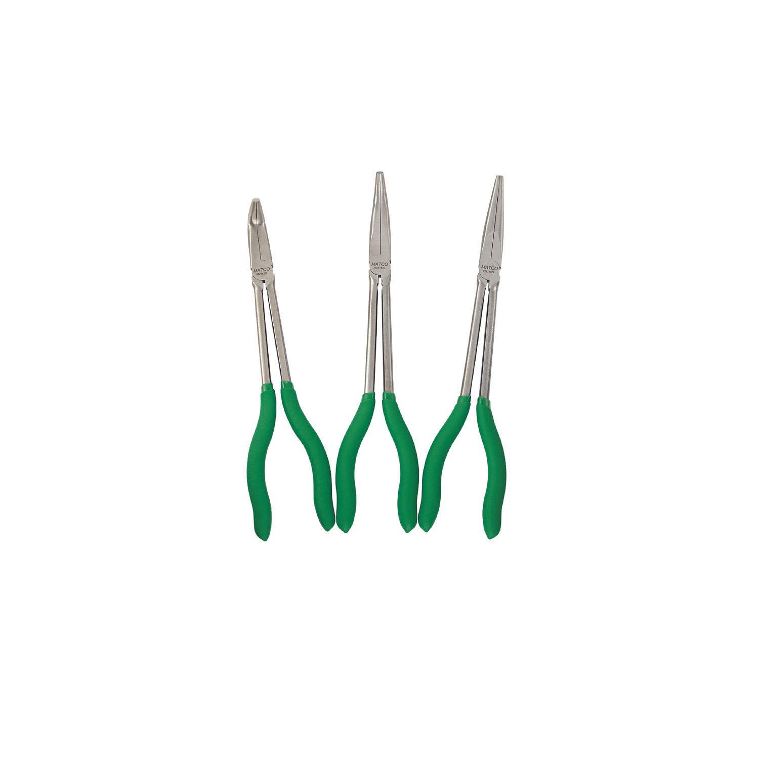 3 PIECE EXTRA LONG NEEDLE NOSE PLIER SET- GREEN SPN3G | eBaydiy Tools - Image 4