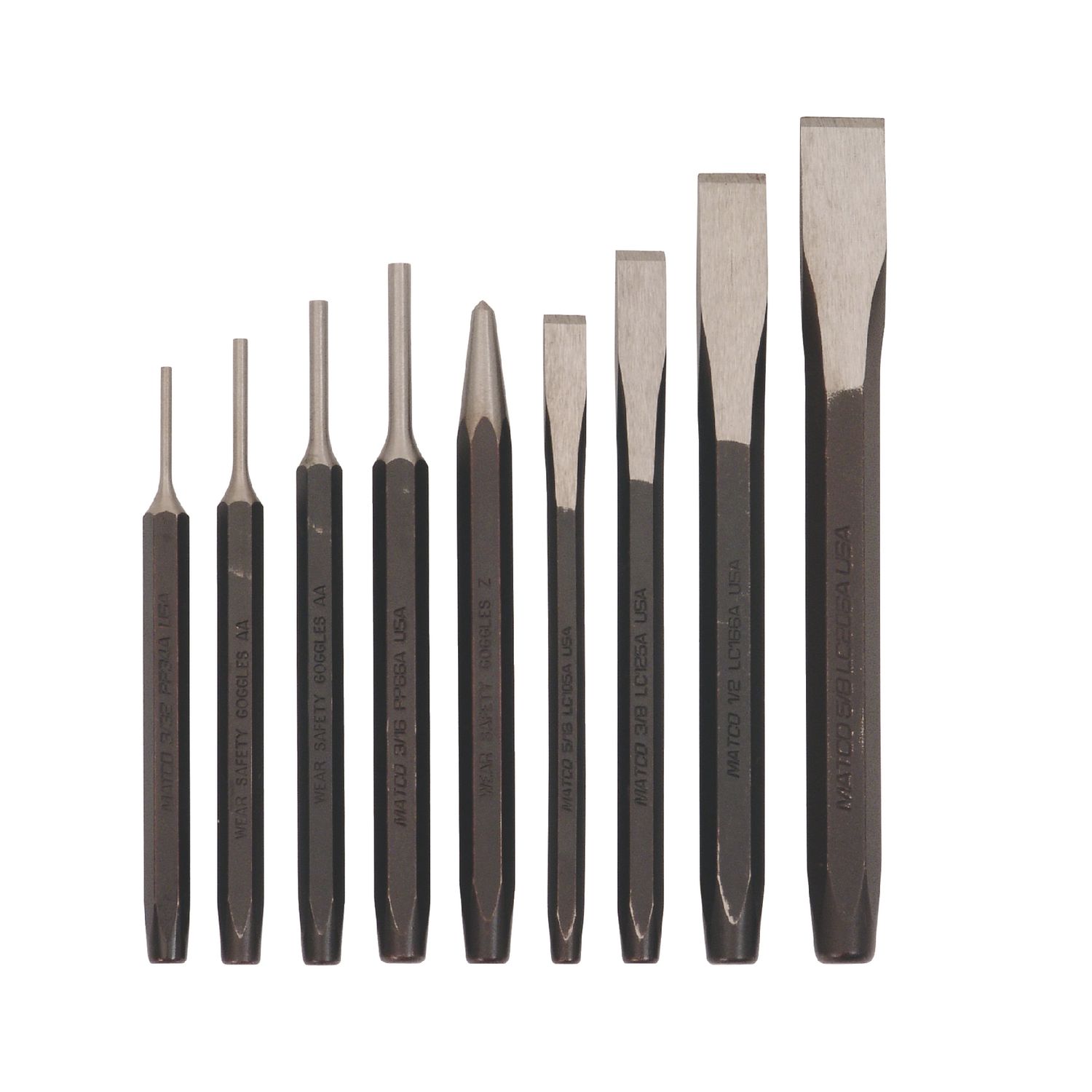 9 PIECE PUNCH & CHISEL SET SPPC9TA | eBaydiy Tools