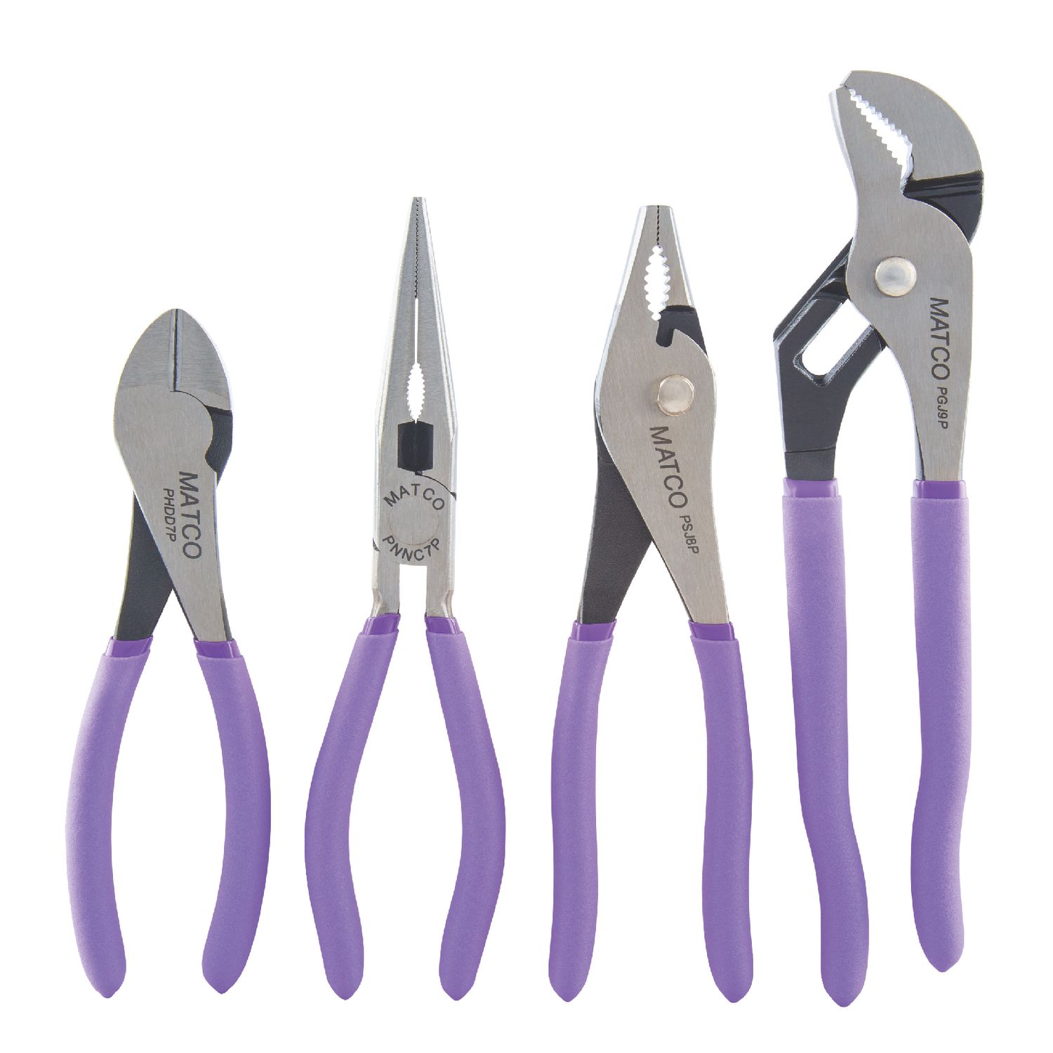 4 PIECE UNIVERSAL PLIERS SET - PURPLE SPU4P | eBaydiy Tools