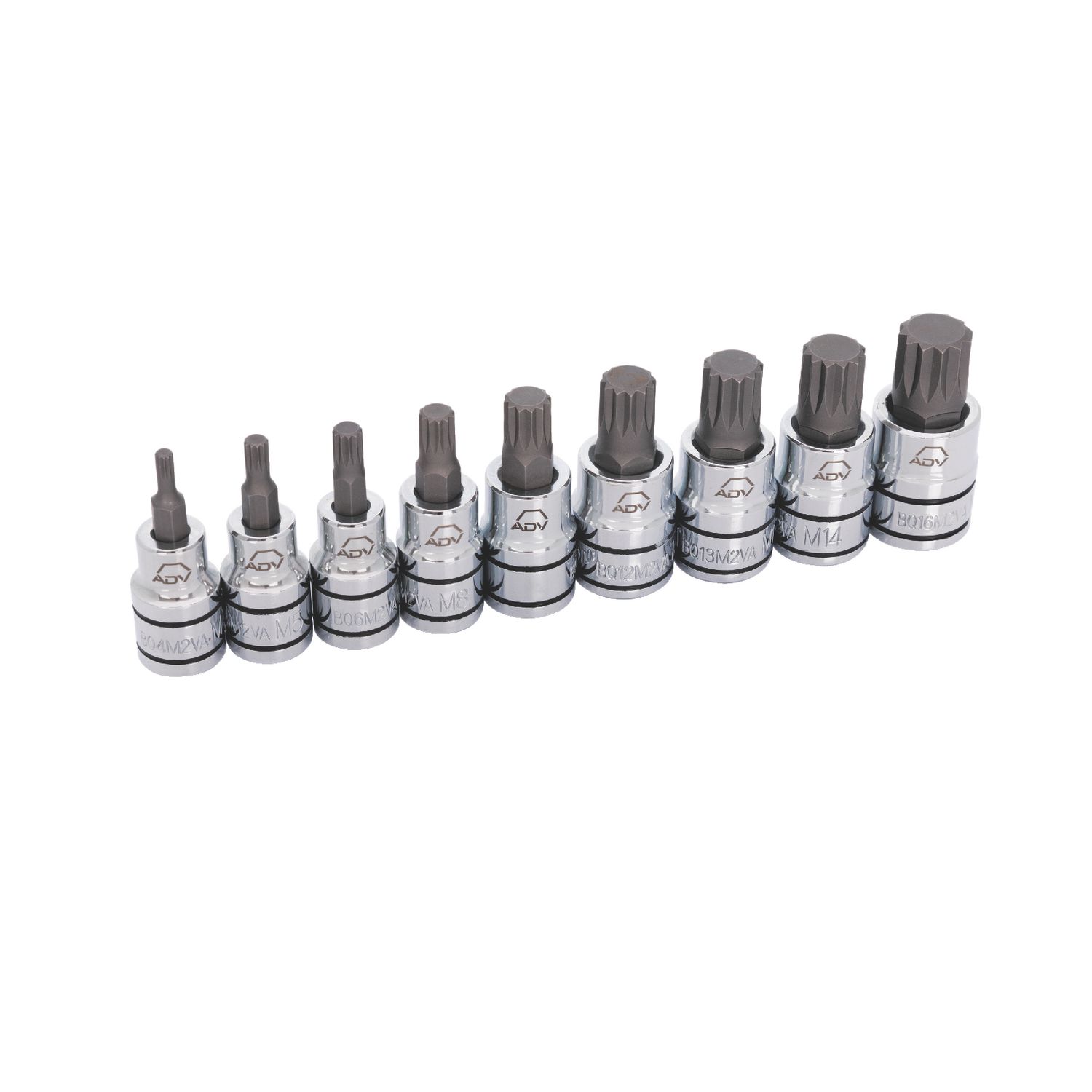 9 PIECE 3/8 DRIVE ADV TRIPLE SQUARE BIT SOCKET SET SQM92VA | eBaydiy Tools