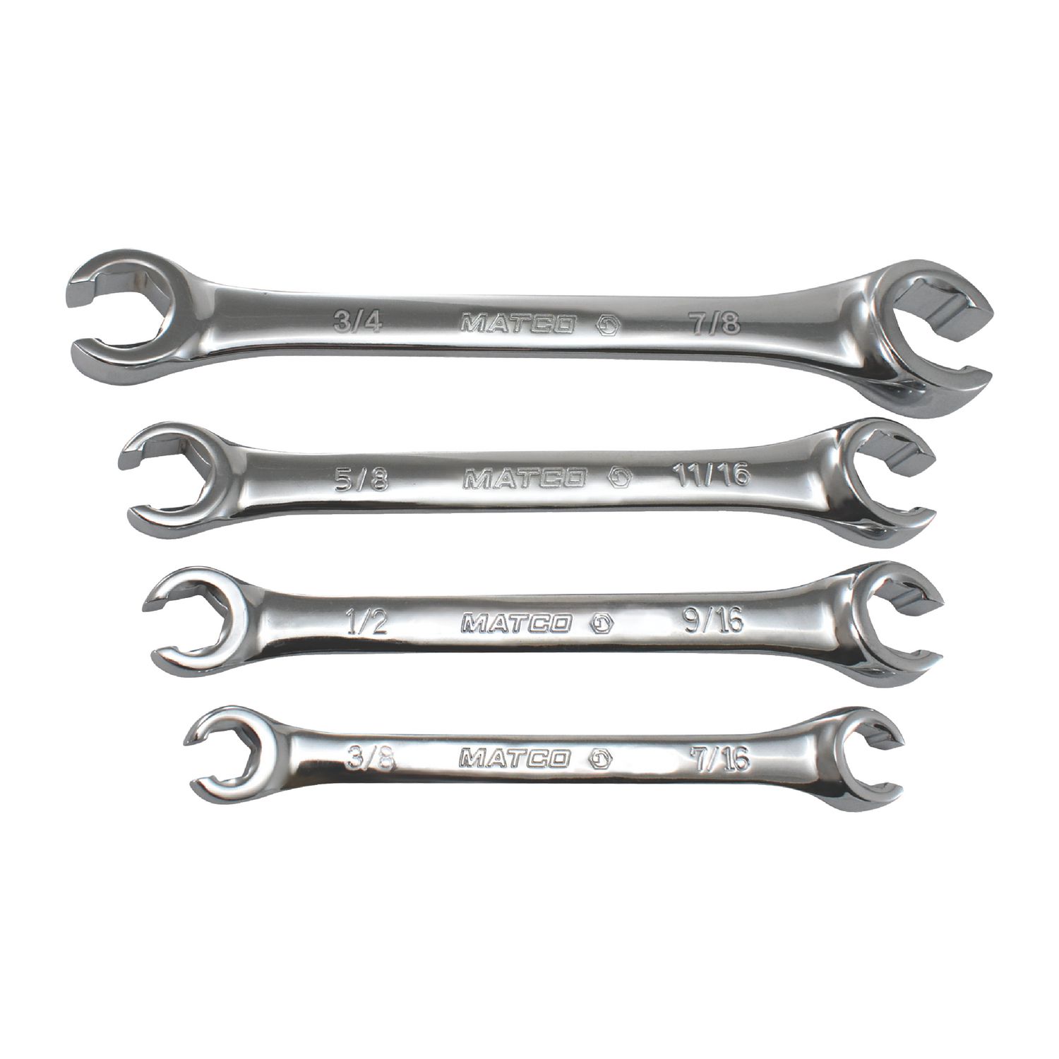 4 PIECE SAE FLARENUT WRENCH SET SRF46TC | eBaydiy Tools